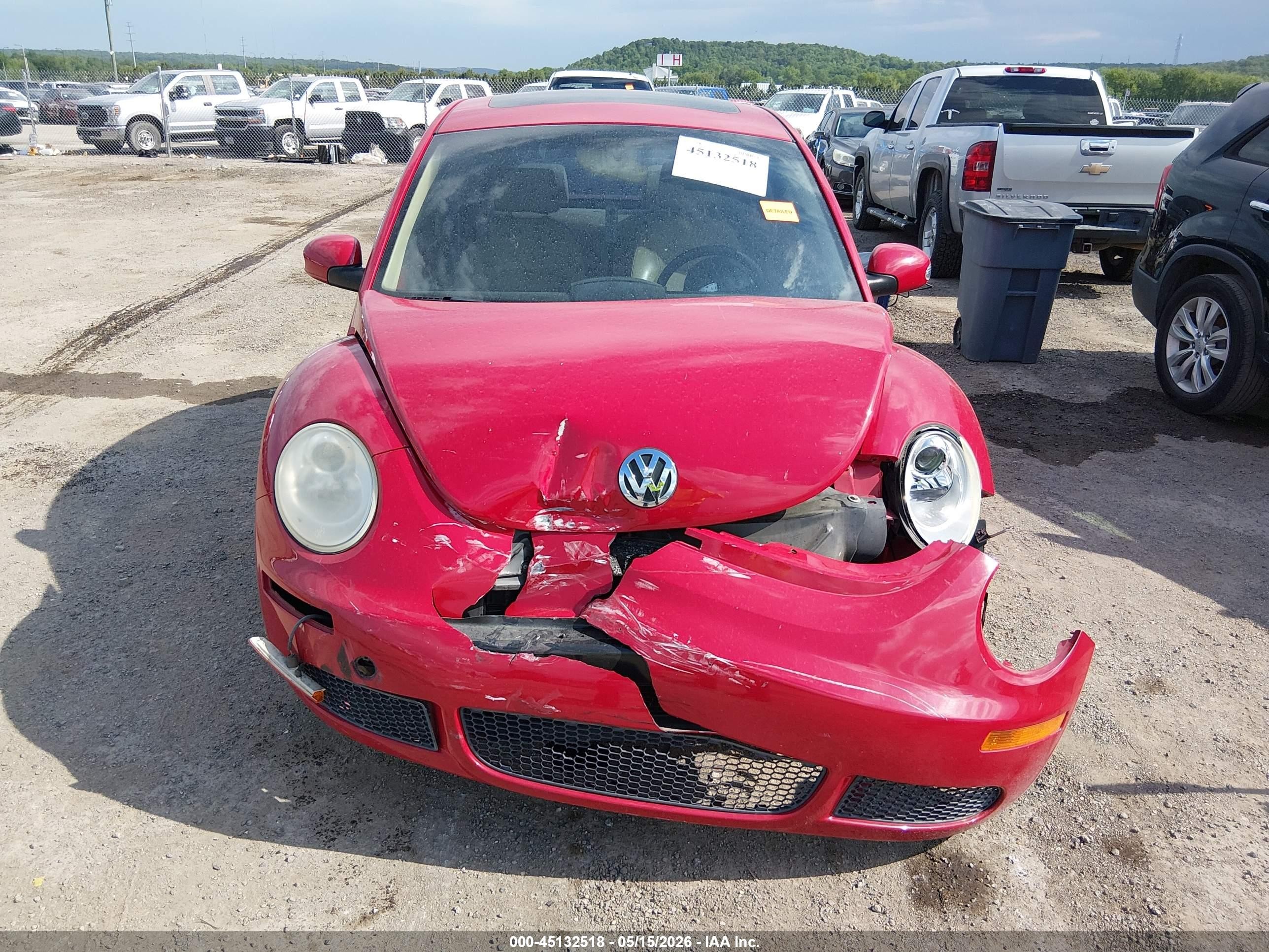 2008 Volkswagen New Beetle S/se Red vin: 3VWRW31CX8M504481