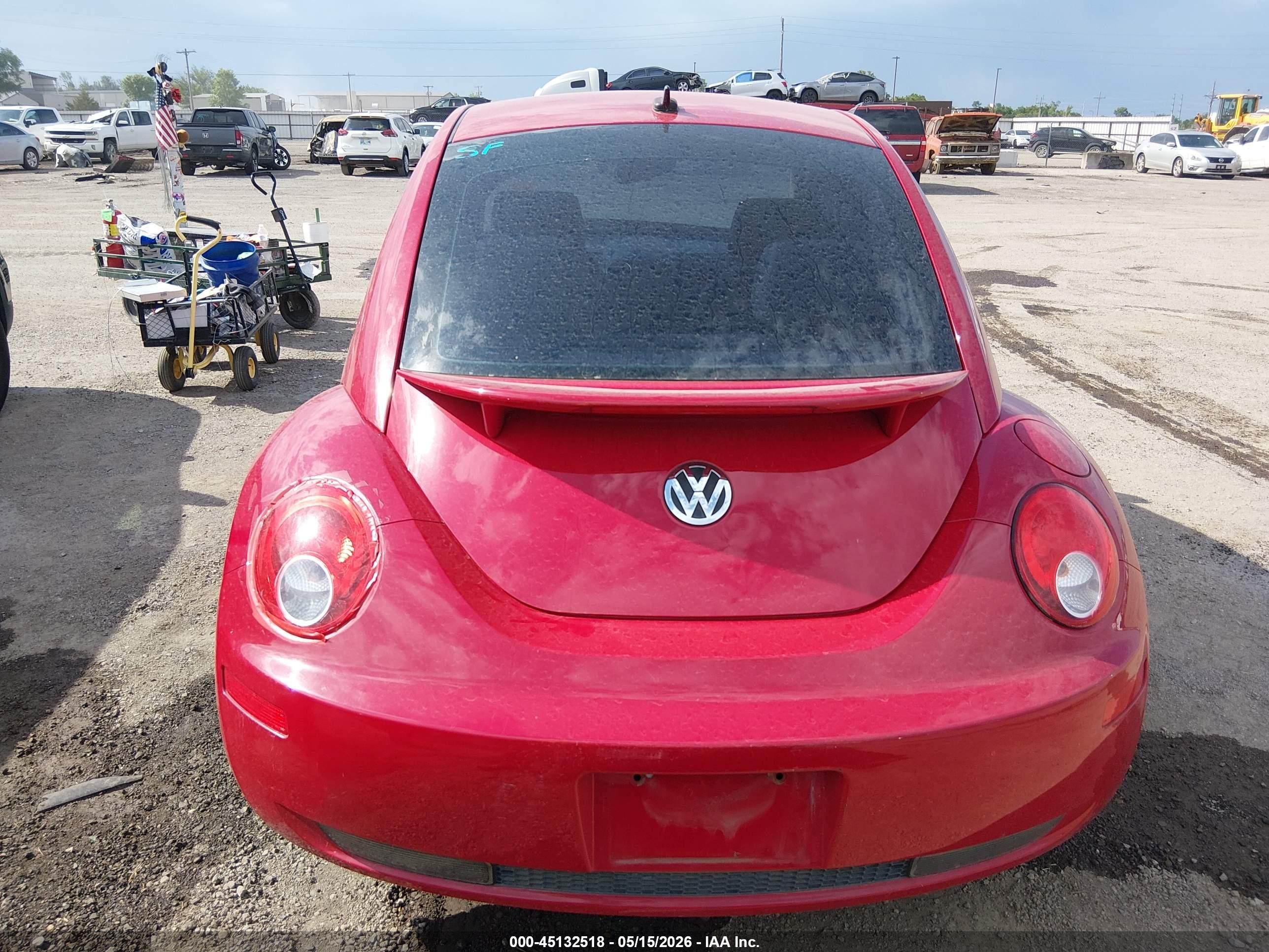 2008 Volkswagen New Beetle S/se Red vin: 3VWRW31CX8M504481