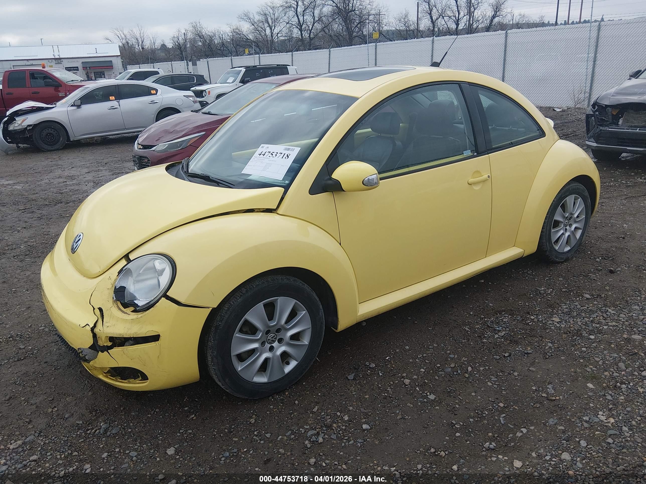 2008 Volkswagen New Beetle S/se Yellow vin: 3VWRW31CX8M509180