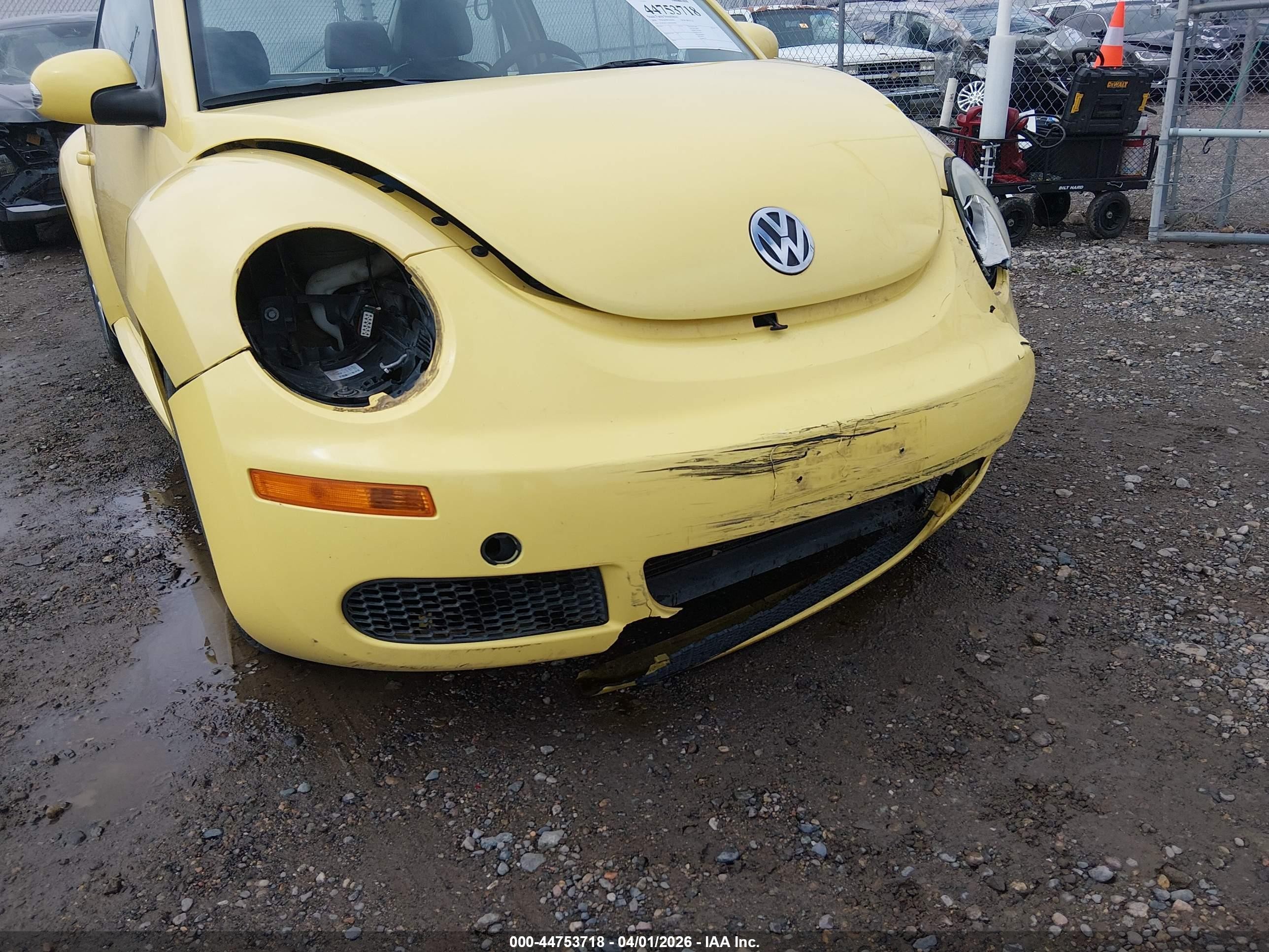 2008 Volkswagen New Beetle S/se Yellow vin: 3VWRW31CX8M509180