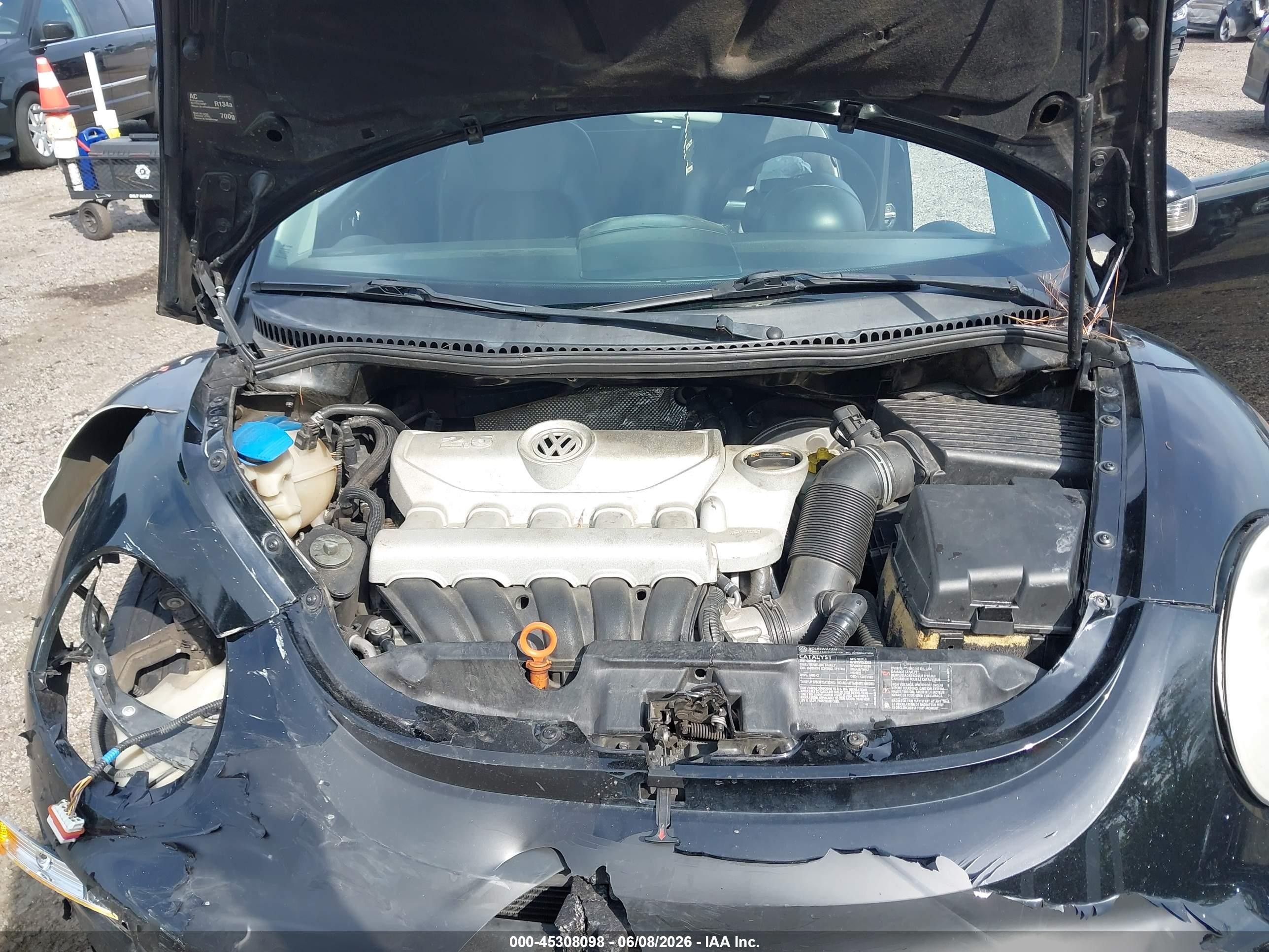 2008 Volkswagen New Beetle S Черный vin: 3VWRW31CX8M520390