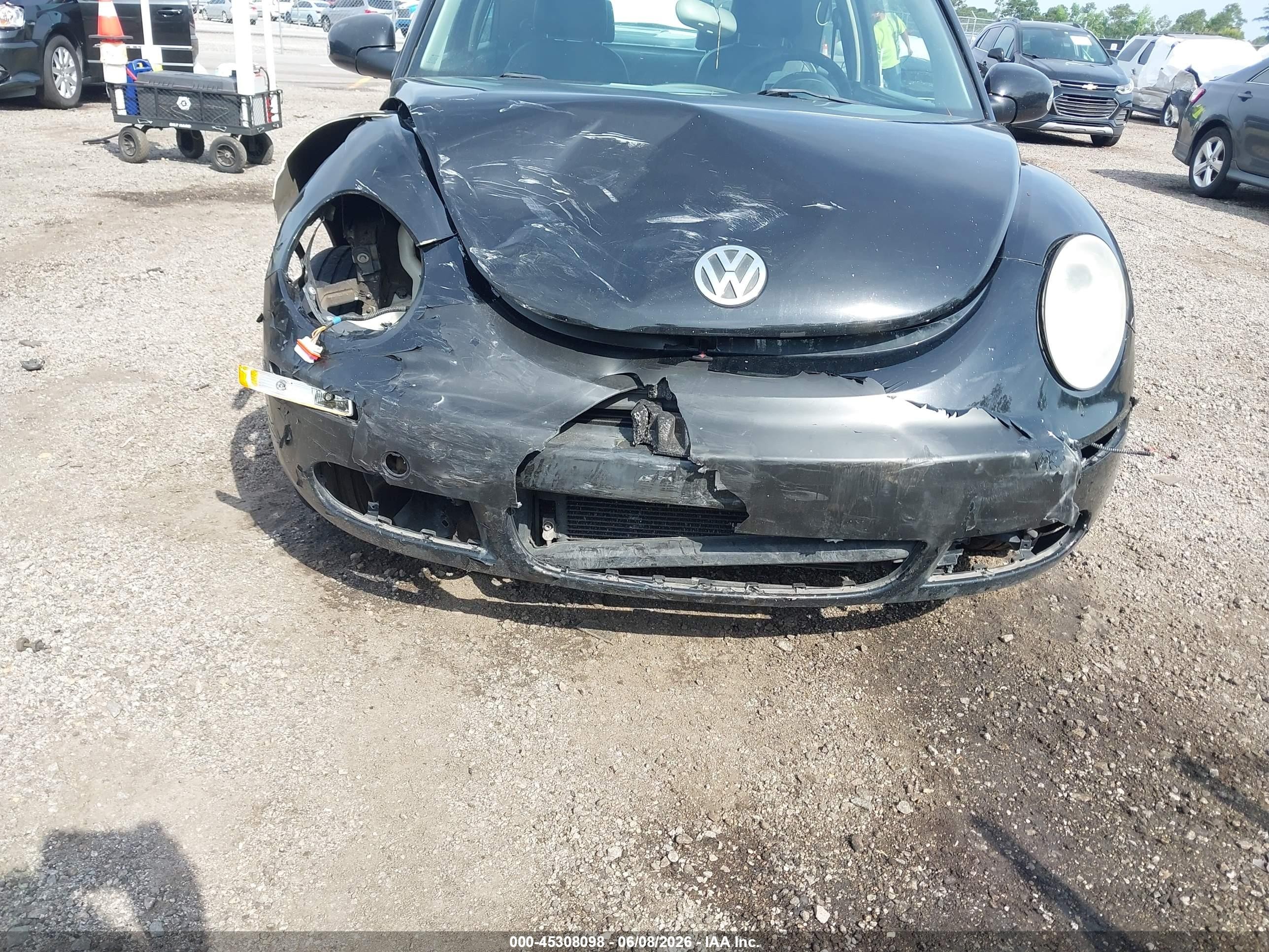 2008 Volkswagen New Beetle S Черный vin: 3VWRW31CX8M520390