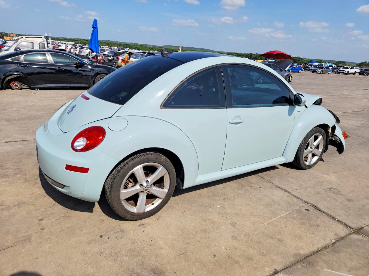 2010 Volkswagen New Beetle Blue vin: 3VWRW3AG1AM026671