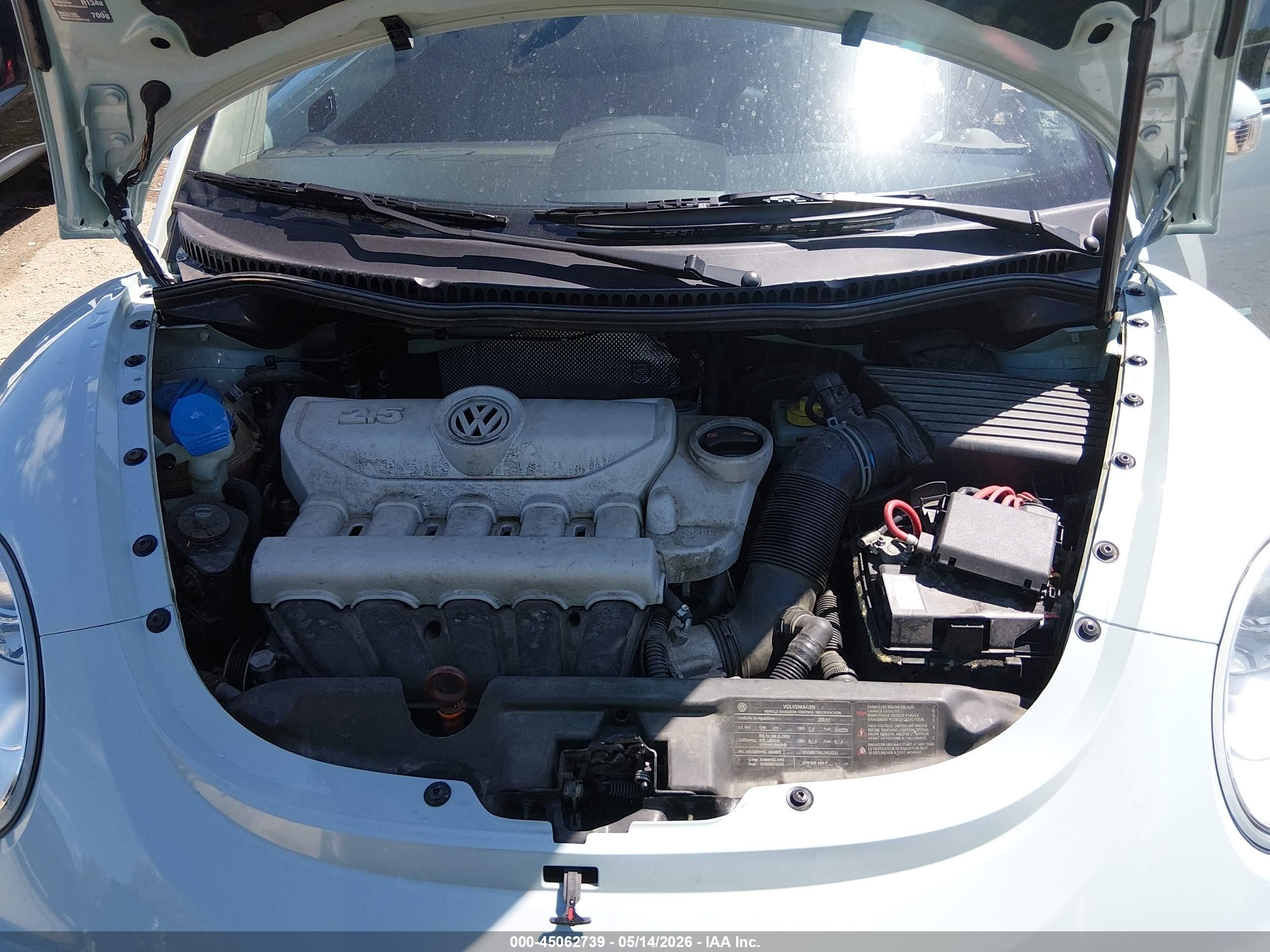2010 Volkswagen New Beetle 2.5l Final Edition Light Blue vin: 3VWRW3AG3AM015218