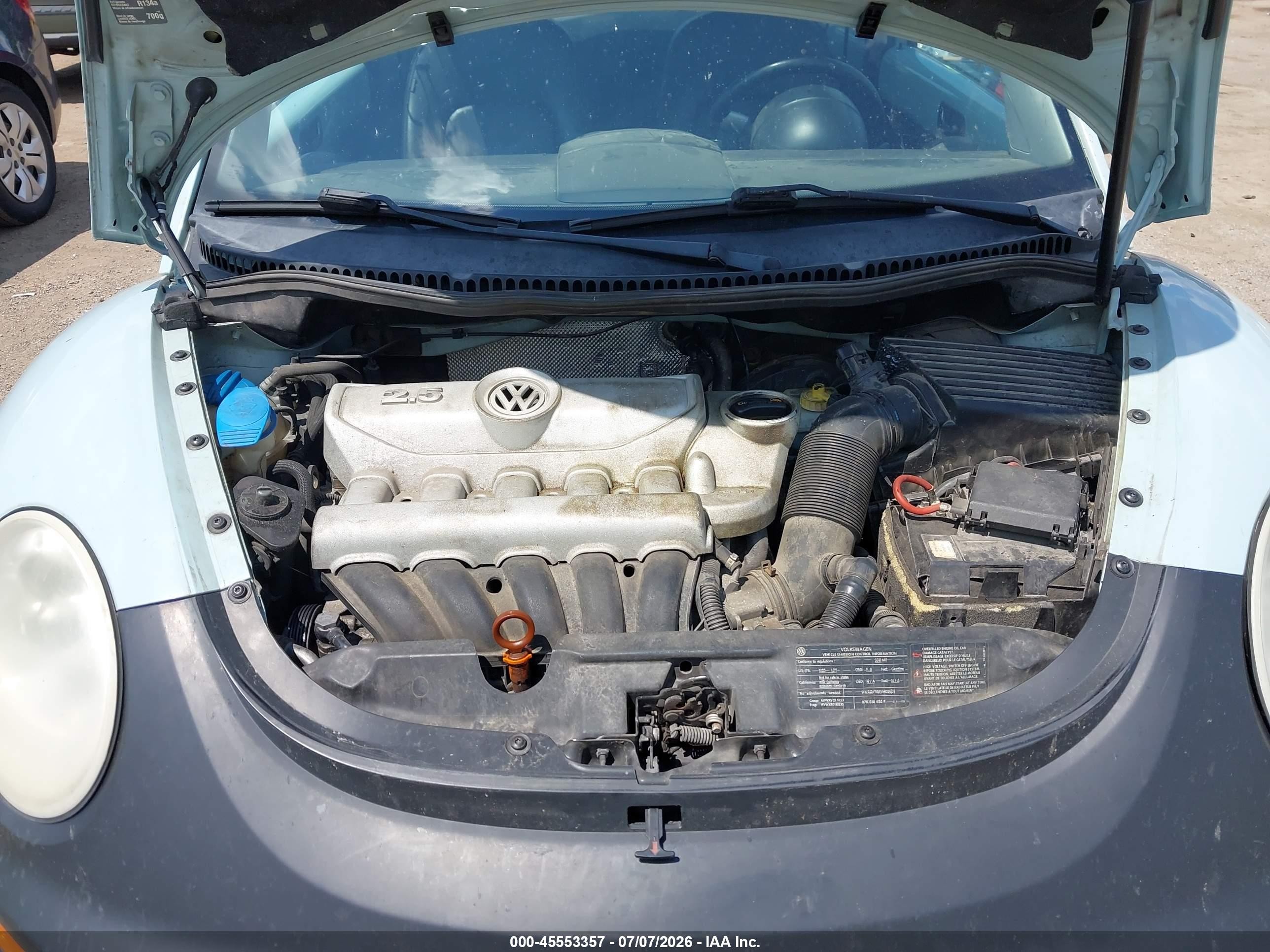 2010 Volkswagen New Beetle 2.5l Final Edition Blue vin: 3VWRW3AG5AM023627