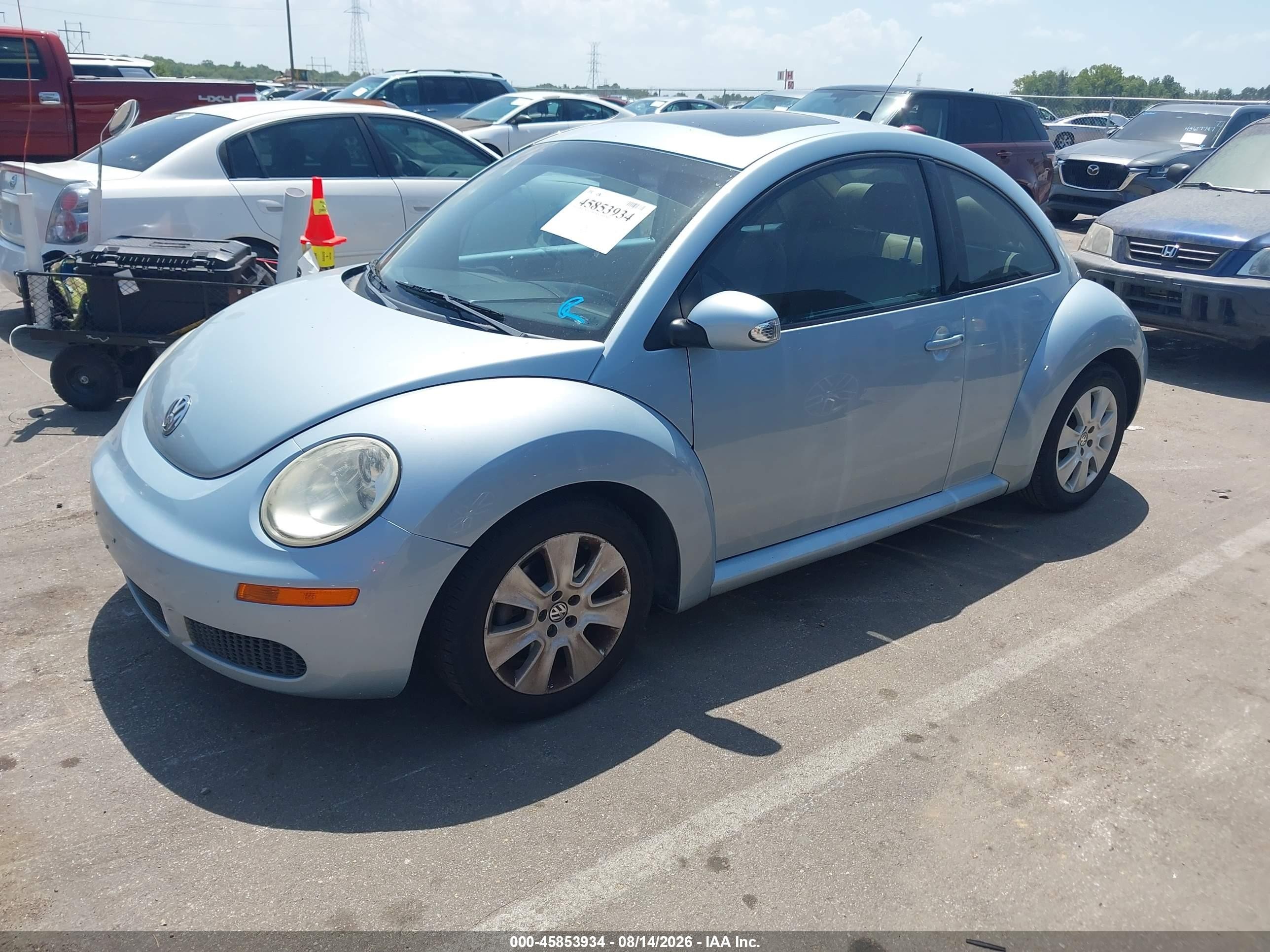 2010 Volkswagen New Beetle 2.5l Light Blue vin: 3VWRW3AGXAM022859