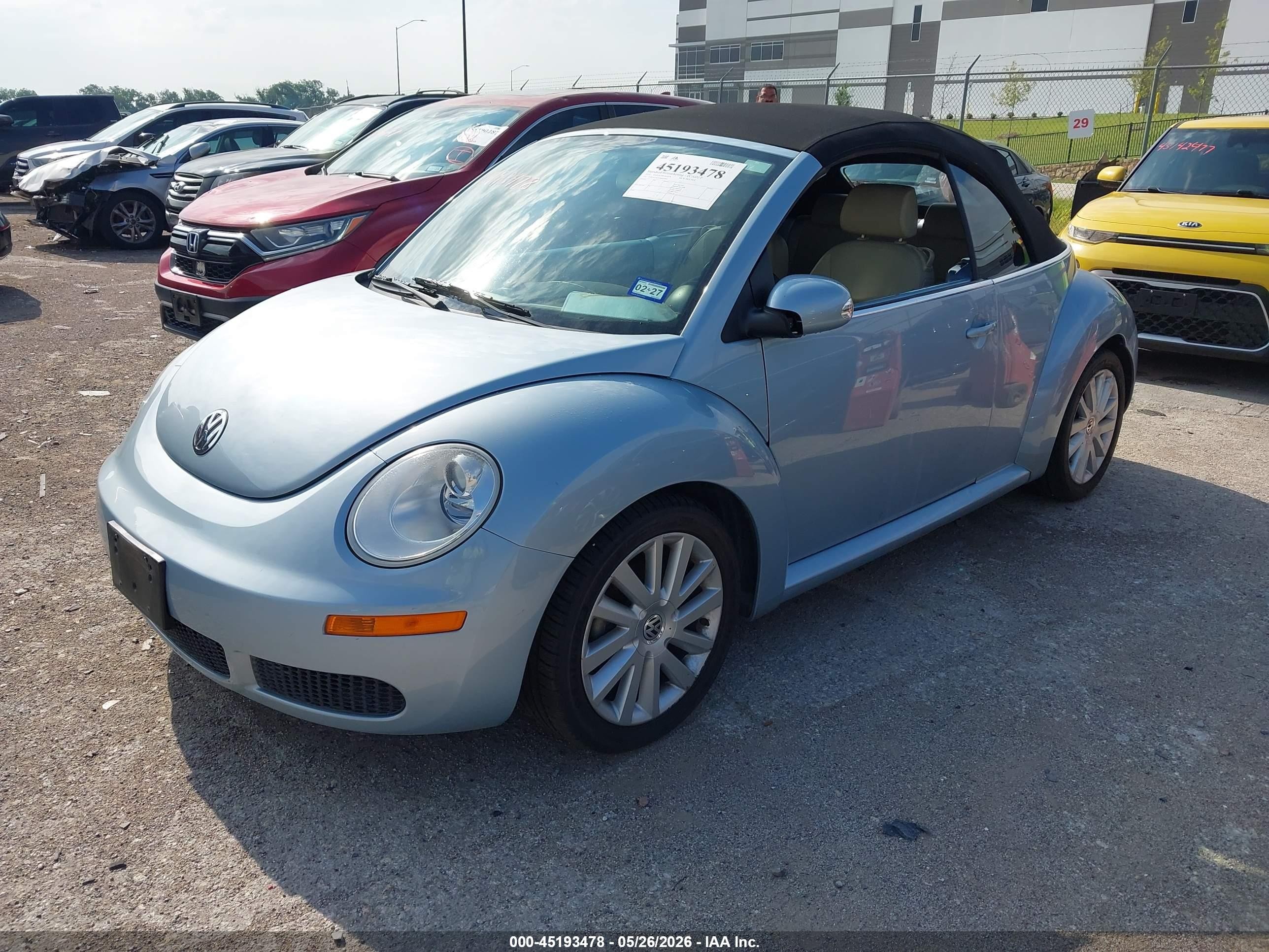 2010 Volkswagen New Beetle 2.5l Light Blue vin: 3VWRW3AL0AM005890