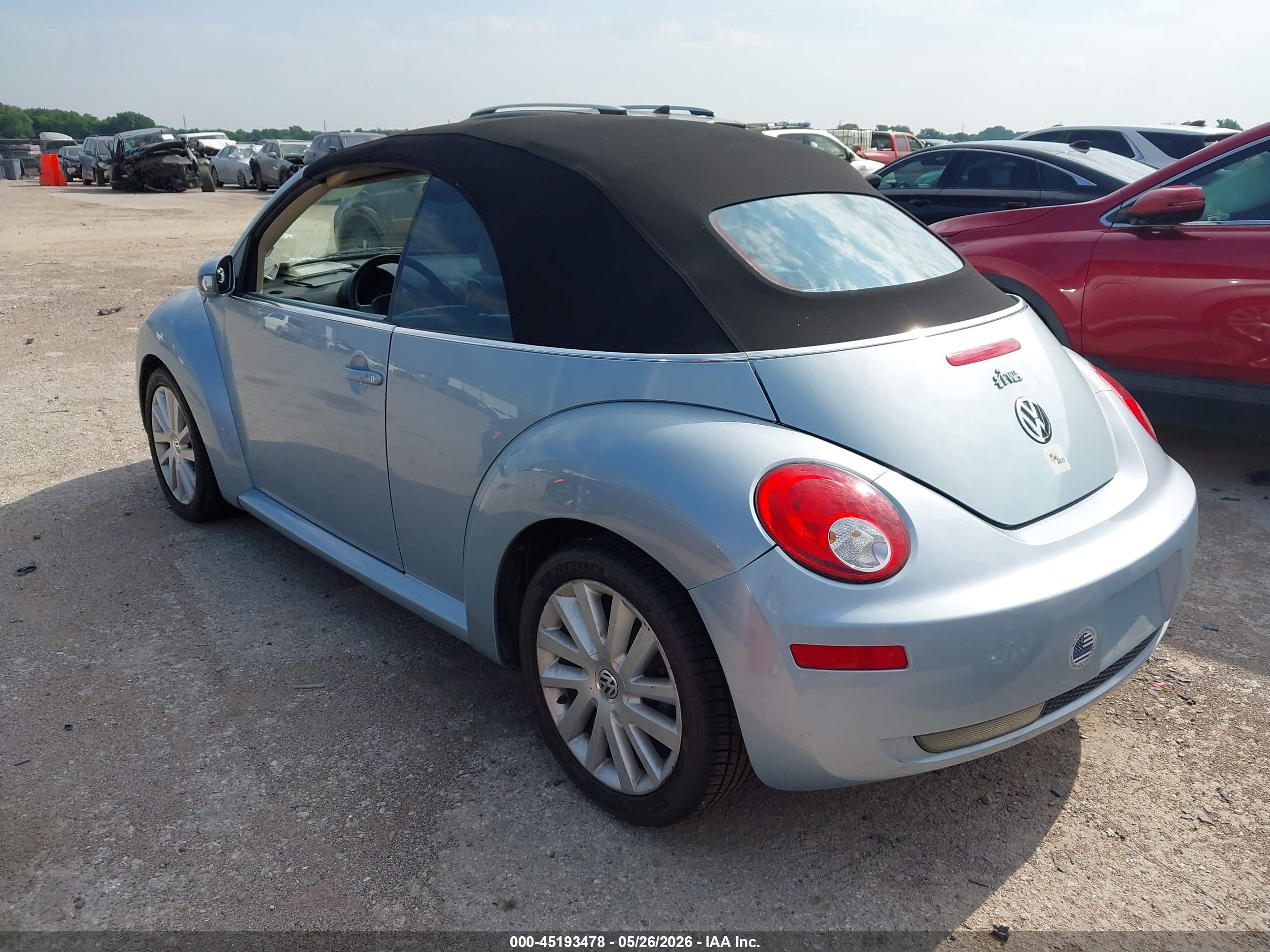 2010 Volkswagen New Beetle 2.5l Light Blue vin: 3VWRW3AL0AM005890