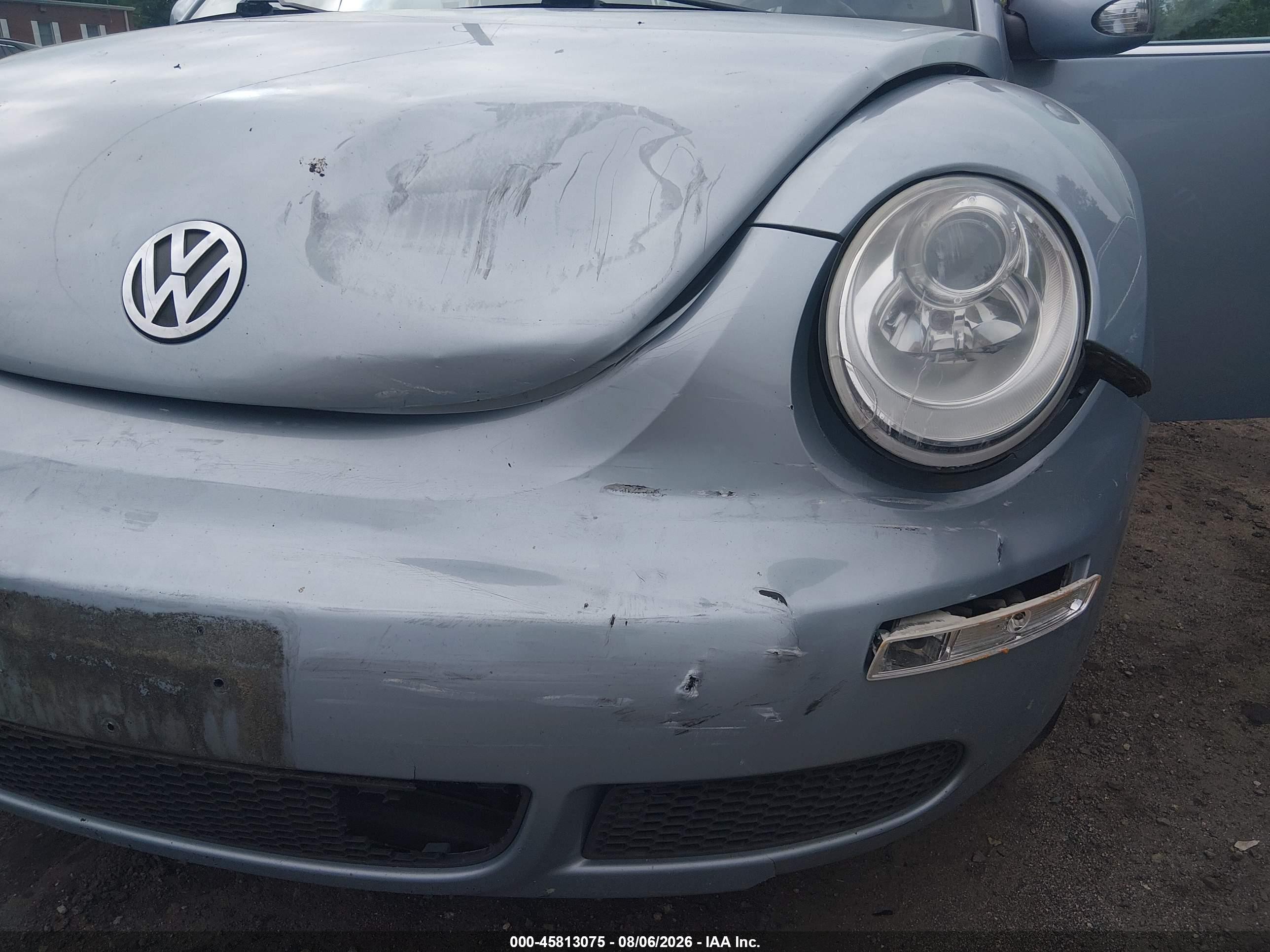 2010 Volkswagen New Beetle 2.5l Light Blue vin: 3VWRW3AL9AM002938