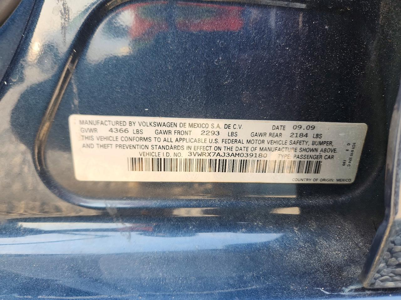 2010 Volkswagen Jetta Se Black vin: 3VWRX7AJ3AM039180
