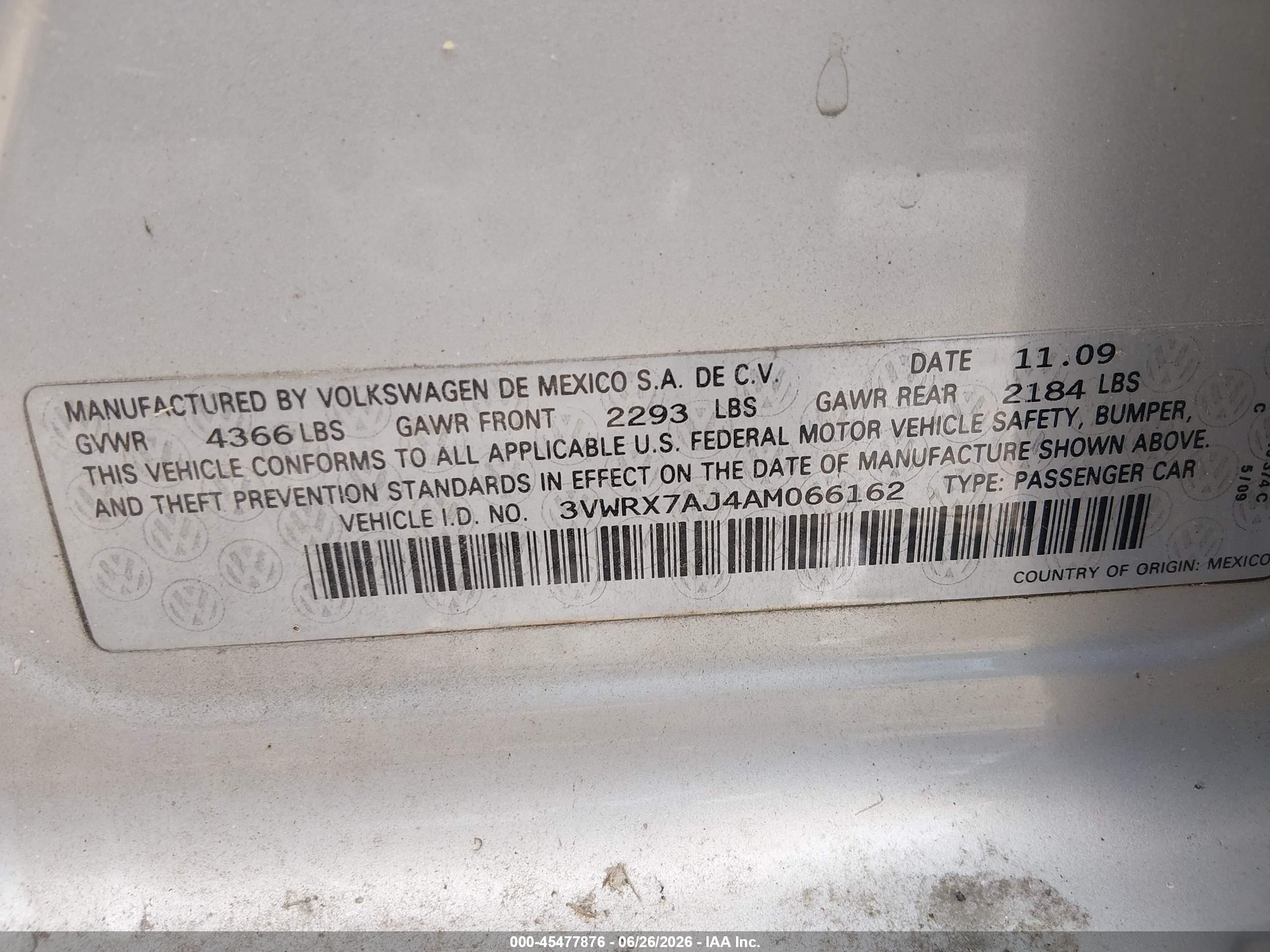 2010 Volkswagen Jetta Se Silver vin: 3VWRX7AJ4AM066162