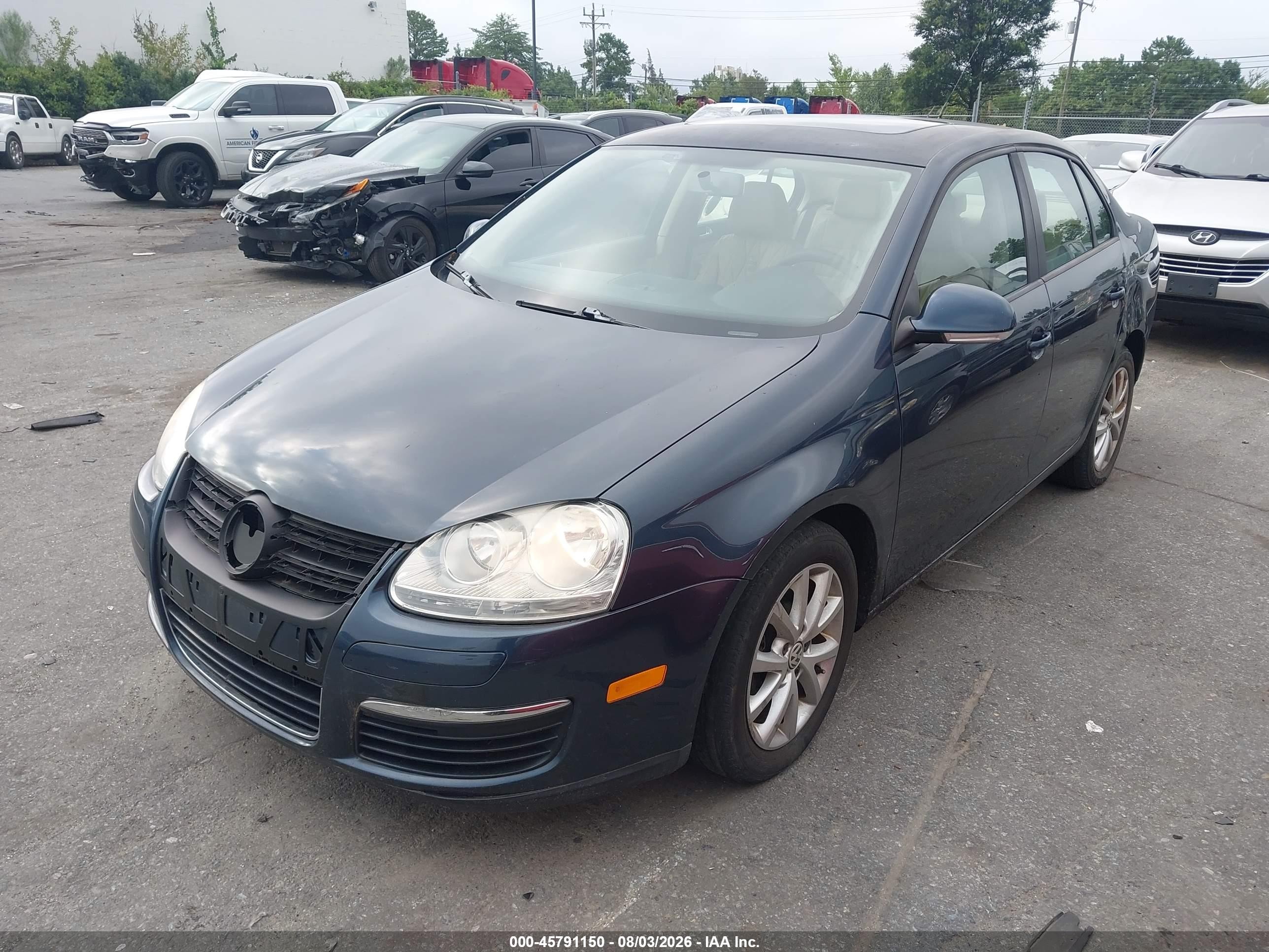 2010 Volkswagen Jetta Limited Edition Blue vin: 3VWRX7AJ4AM136114