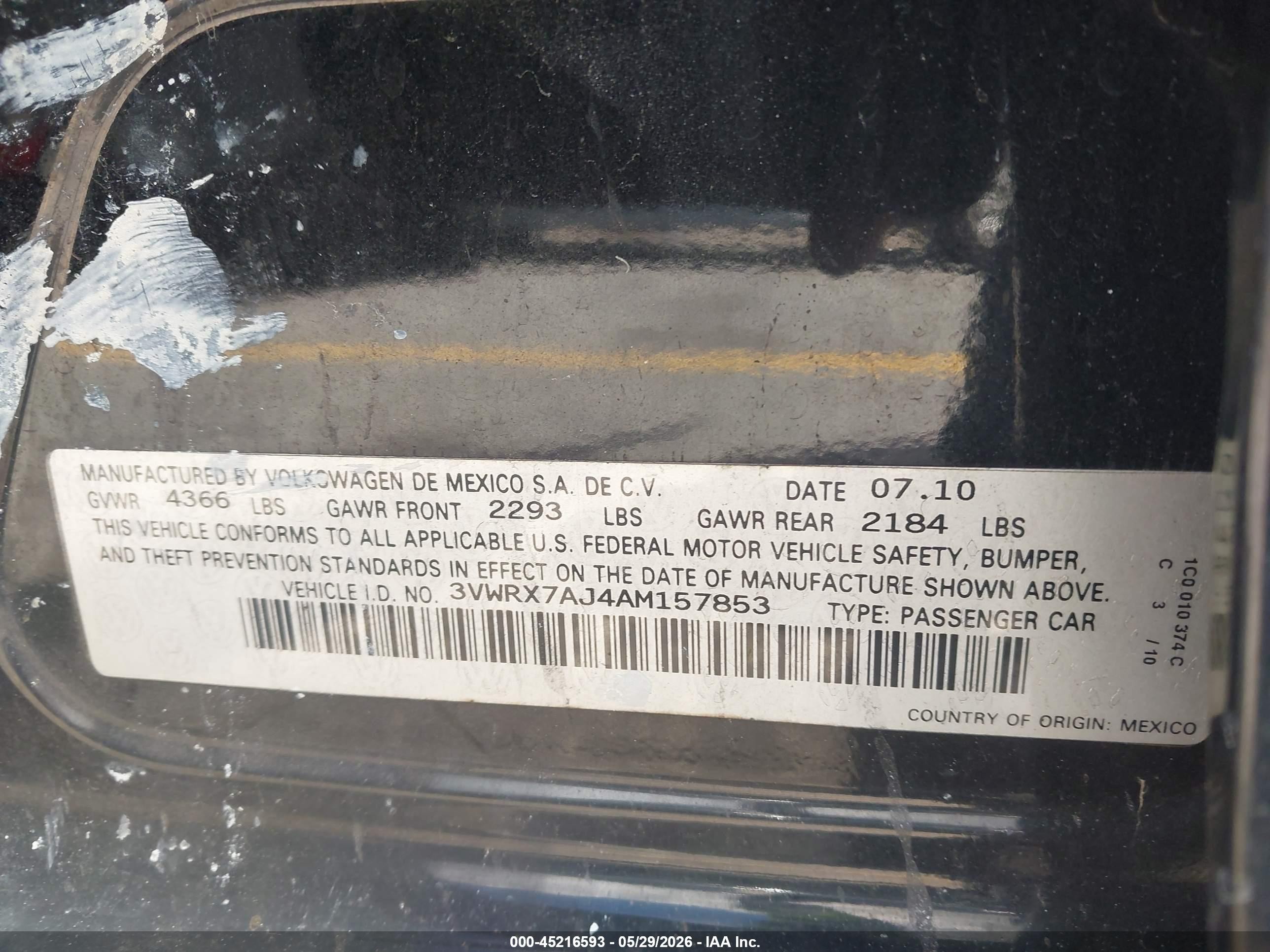 2010 Volkswagen Jetta Limited Edition Черный vin: 3VWRX7AJ4AM157853