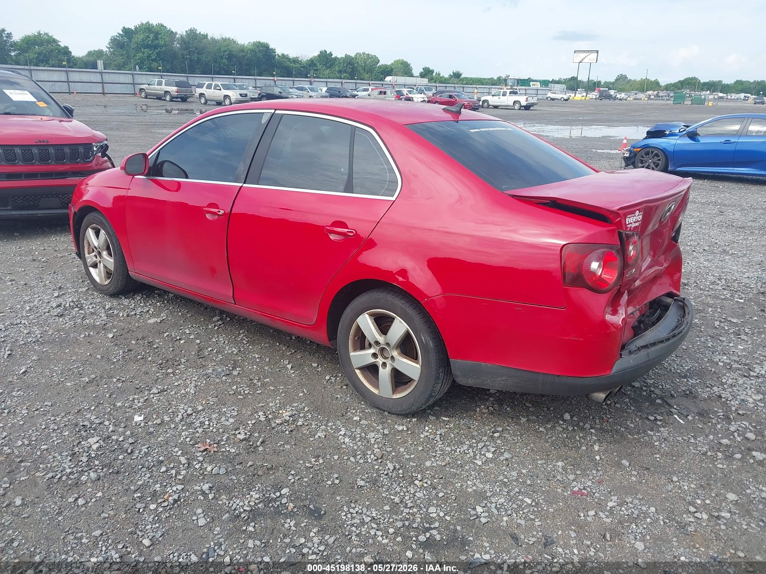 2009 Volkswagen Jetta Se/sel Red vin: 3VWRZ71K09M004482