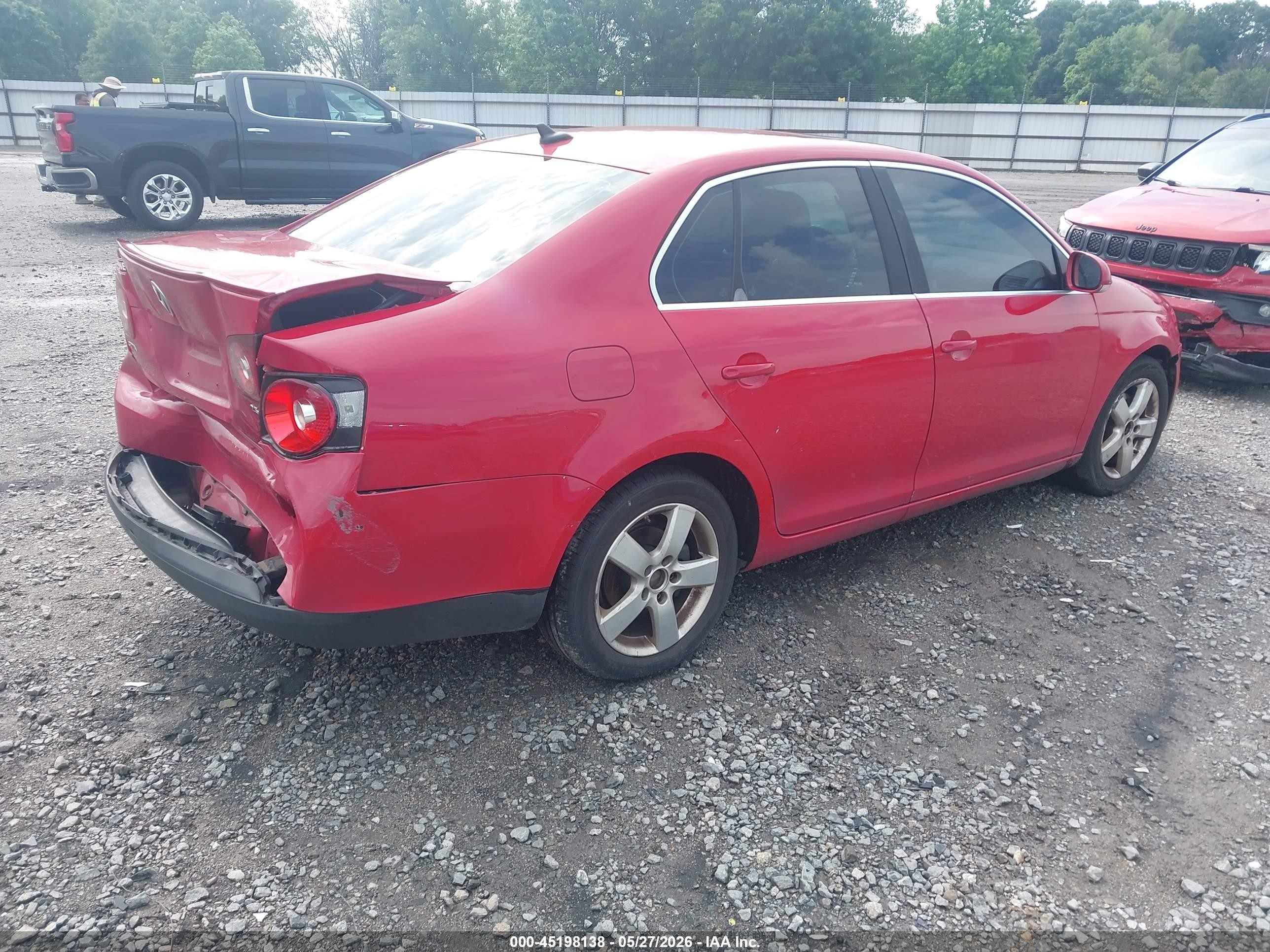 2009 Volkswagen Jetta Se/sel Red vin: 3VWRZ71K09M004482