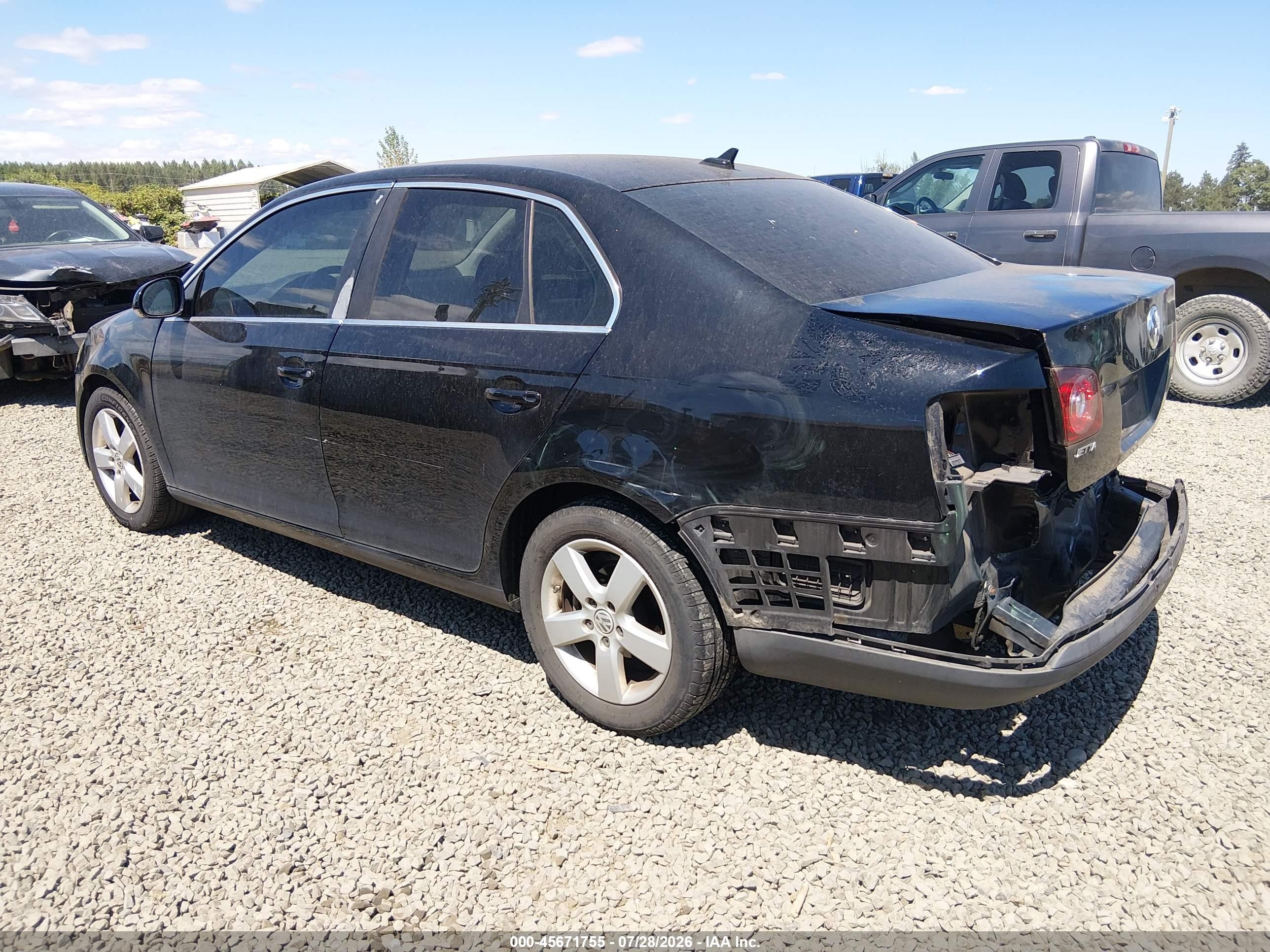 2009 Volkswagen Jetta Se Black vin: 3VWRZ71K09M142491