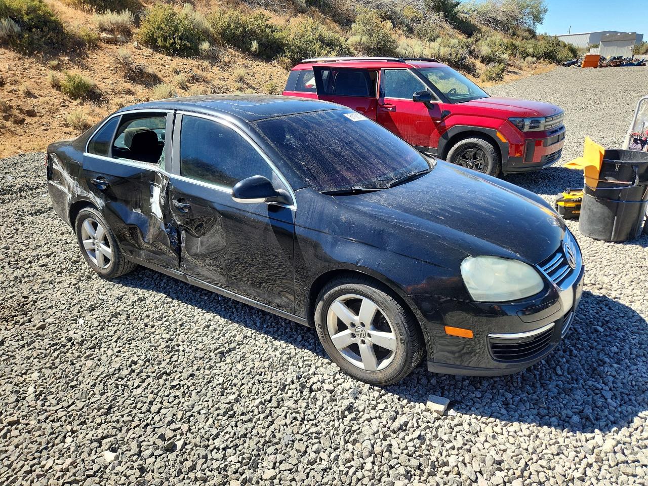 2008 Volkswagen Jetta Se Black vin: 3VWRZ71K48M130388