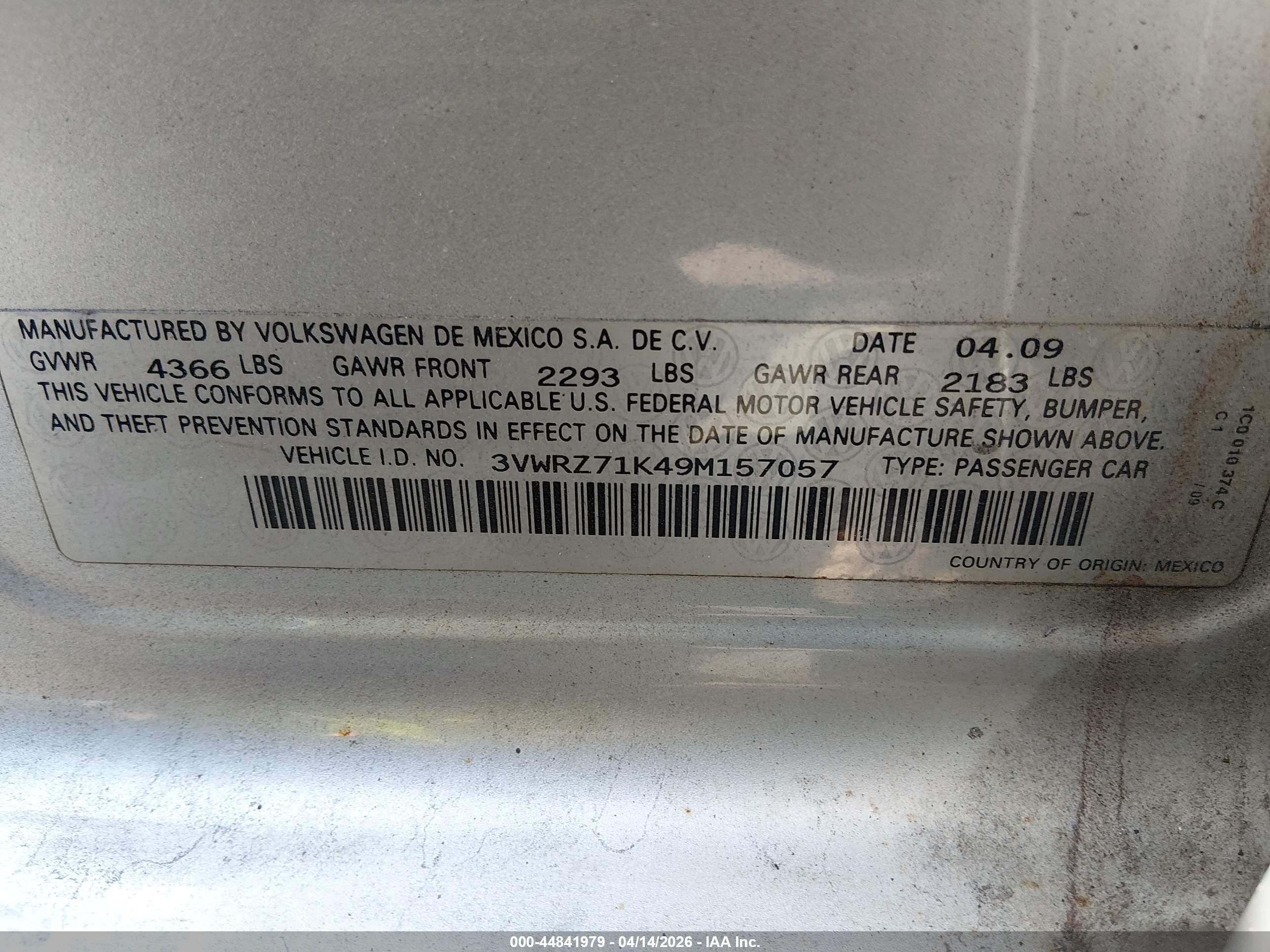 2009 Volkswagen Jetta Se Silver vin: 3VWRZ71K49M157057