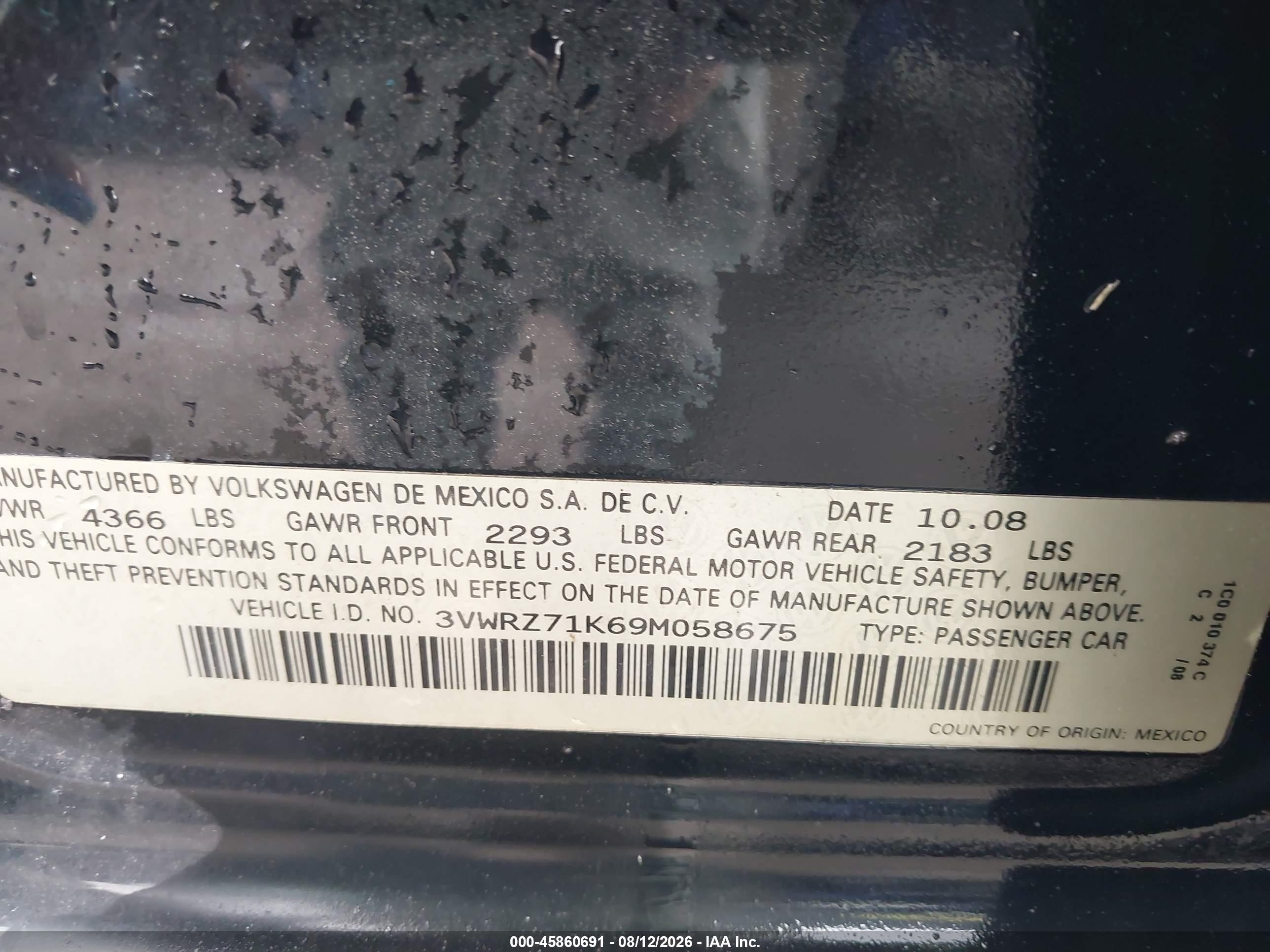2009 Volkswagen Jetta Se/sel Black vin: 3VWRZ71K69M058675