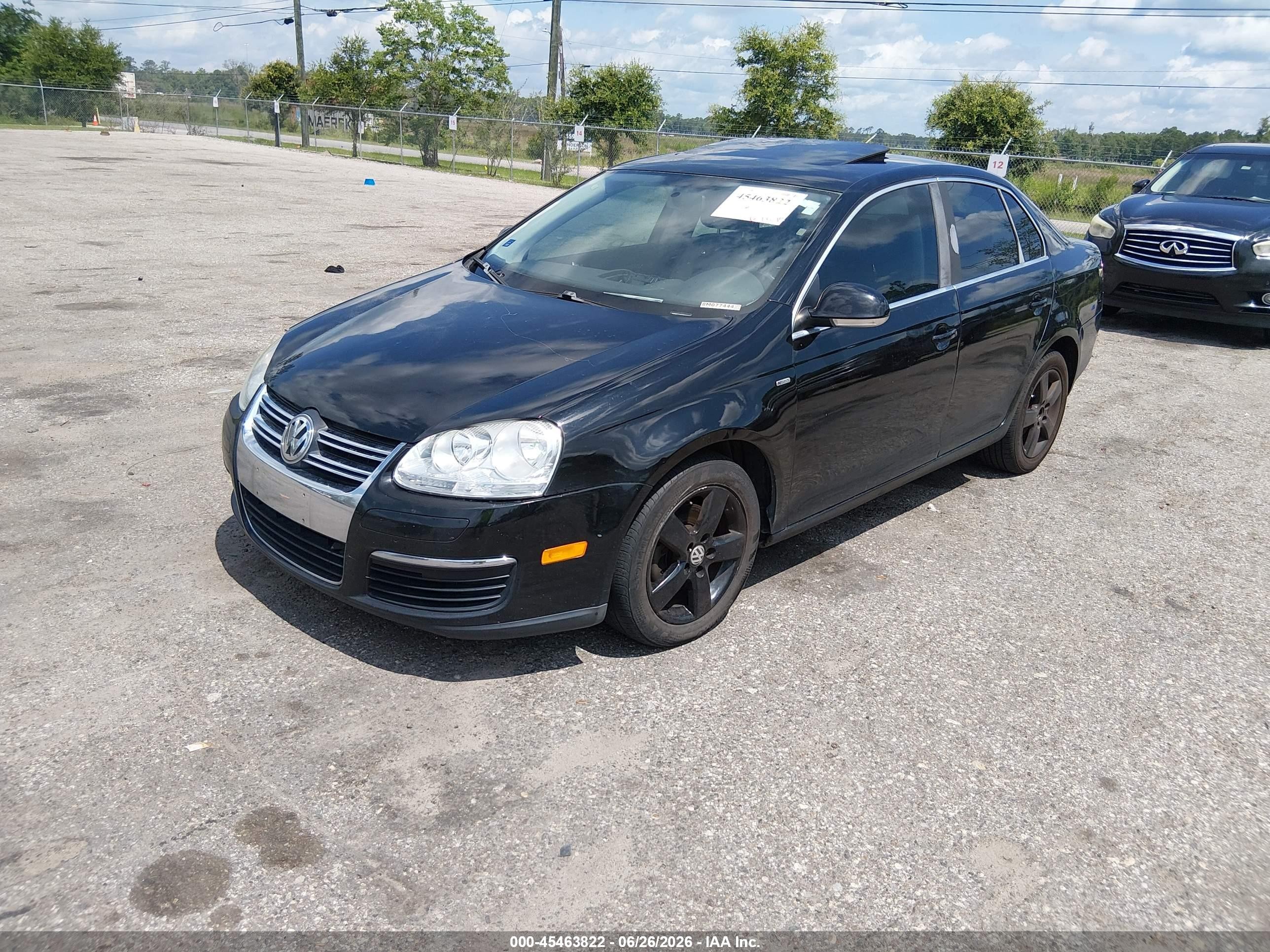 2008 Volkswagen Jetta Se/sel Черный vin: 3VWRZ71K78M077444
