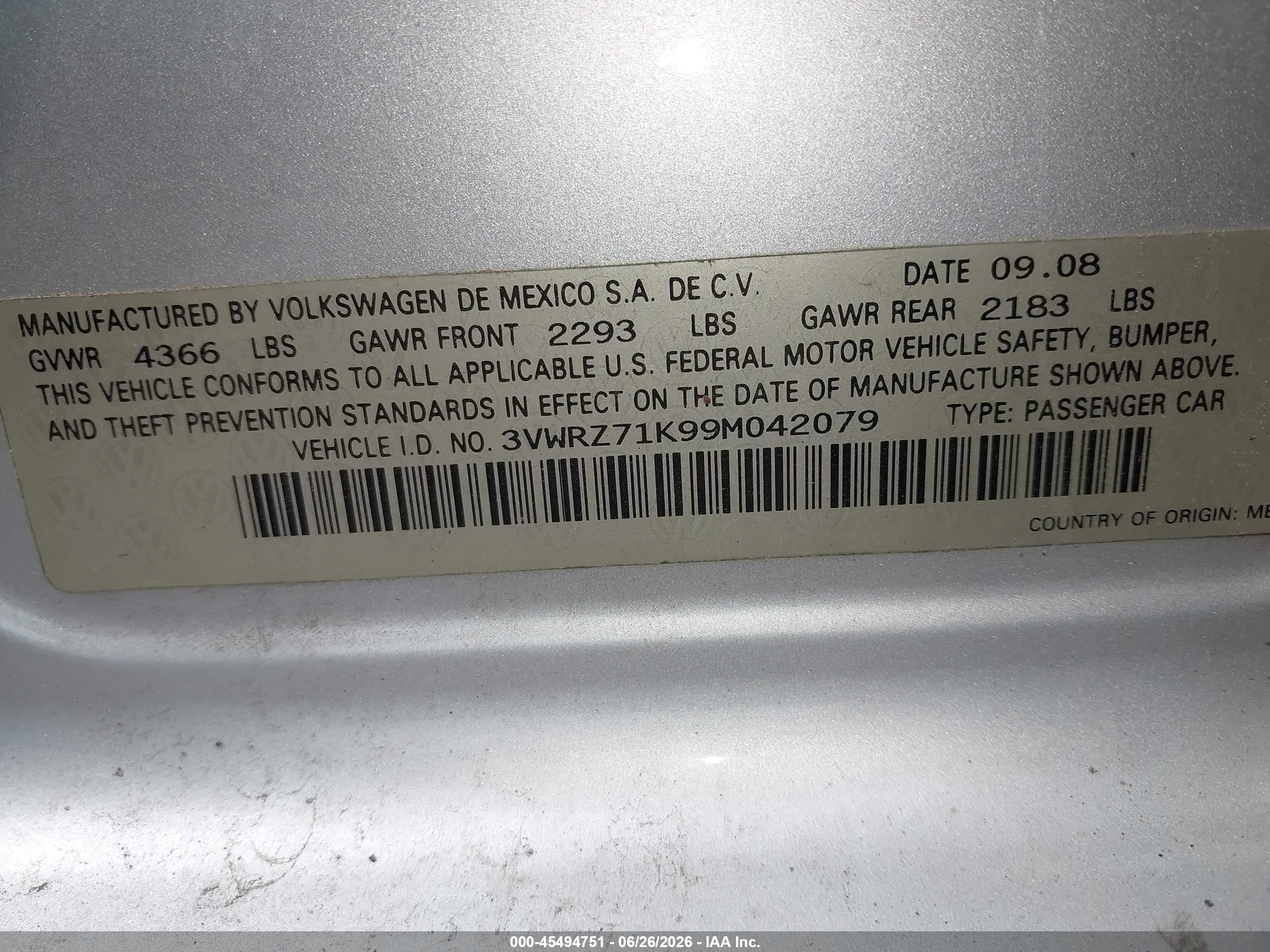 2009 Volkswagen Jetta Se/sel Silver vin: 3VWRZ71K99M042079