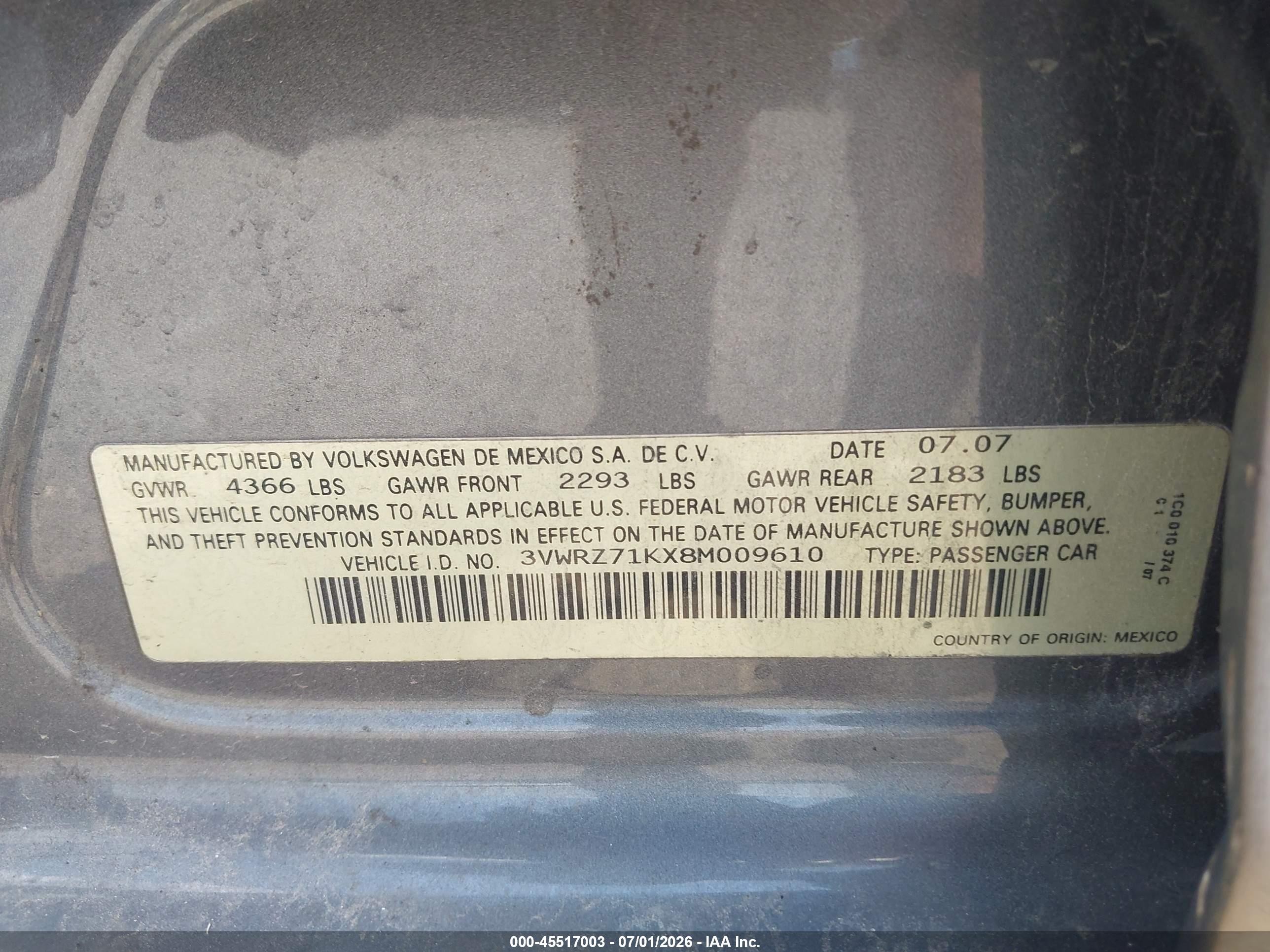 2008 Volkswagen Jetta Se/sel Gray vin: 3VWRZ71KX8M009610