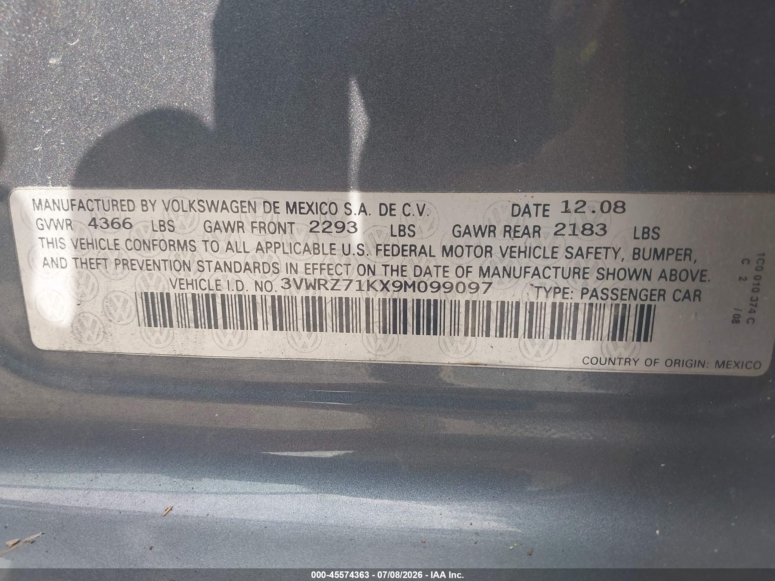 2009 Volkswagen Jetta Se Gray vin: 3VWRZ71KX9M099097