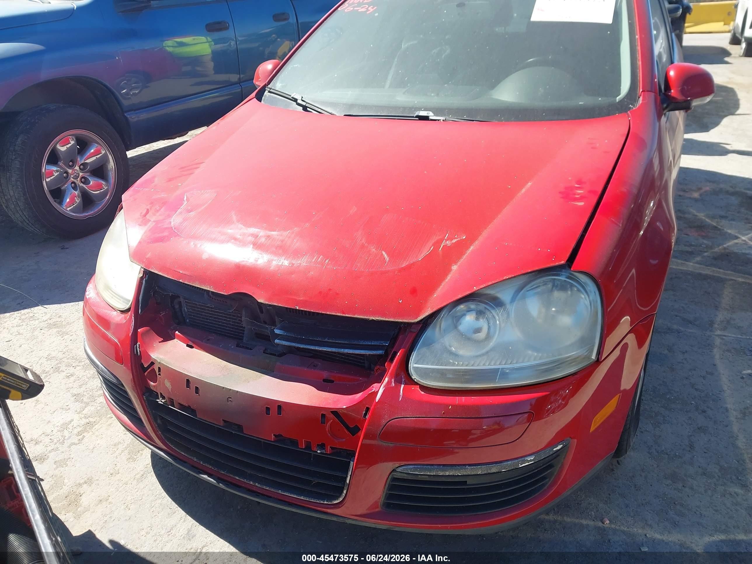 2009 Volkswagen Jetta Se Red vin: 3VWRZ71KX9M120126