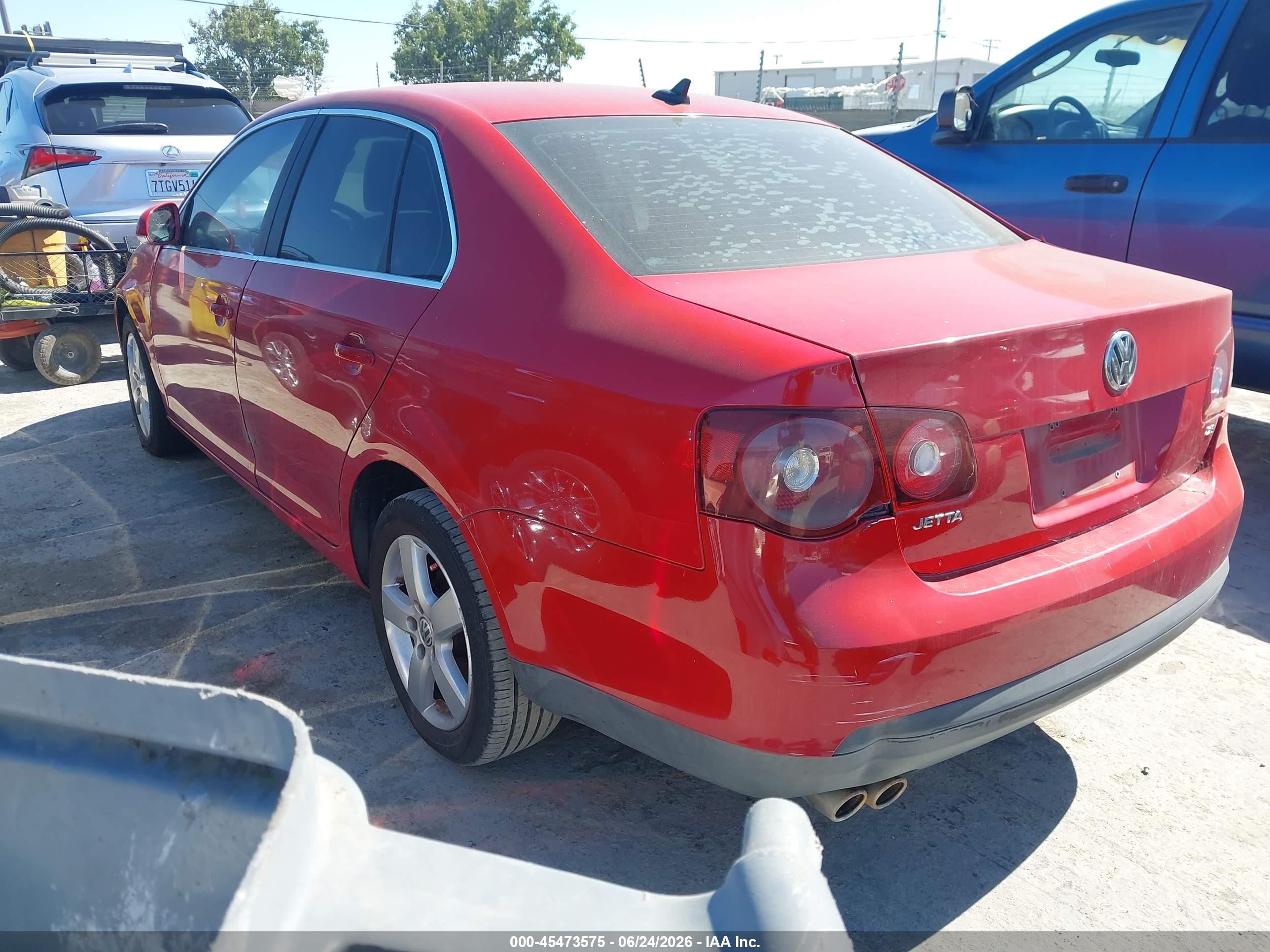2009 Volkswagen Jetta Se Red vin: 3VWRZ71KX9M120126