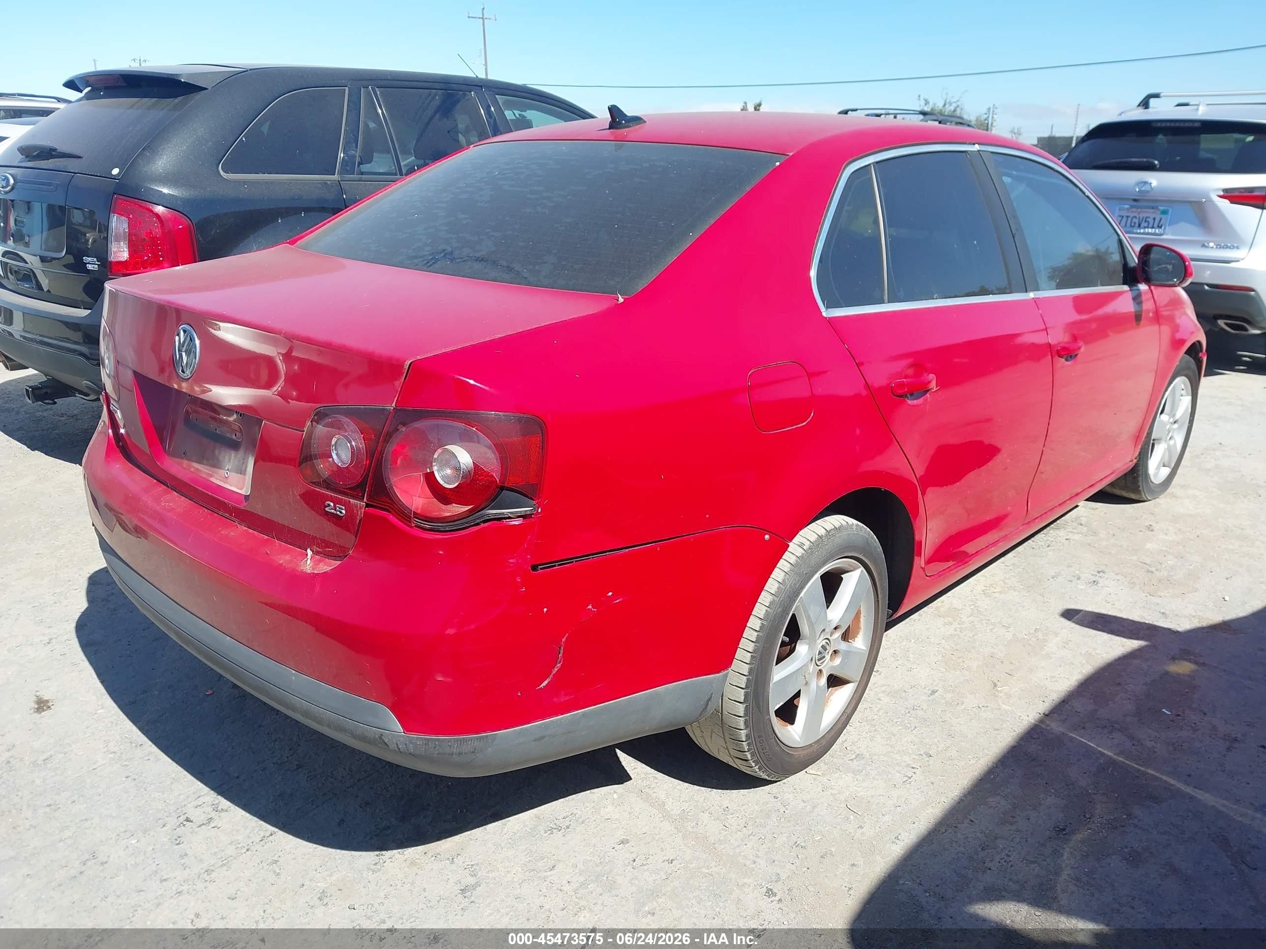 2009 Volkswagen Jetta Se Red vin: 3VWRZ71KX9M120126