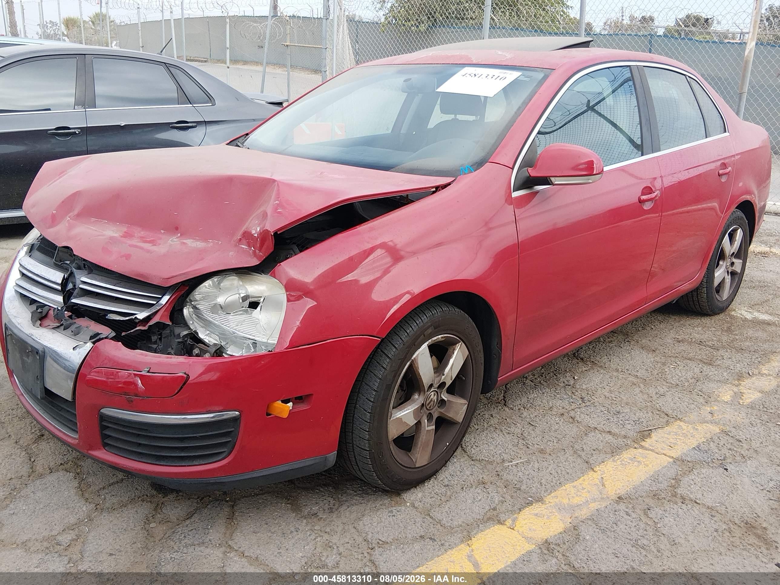 2009 Volkswagen Jetta Se Red vin: 3VWRZ71KX9M140487