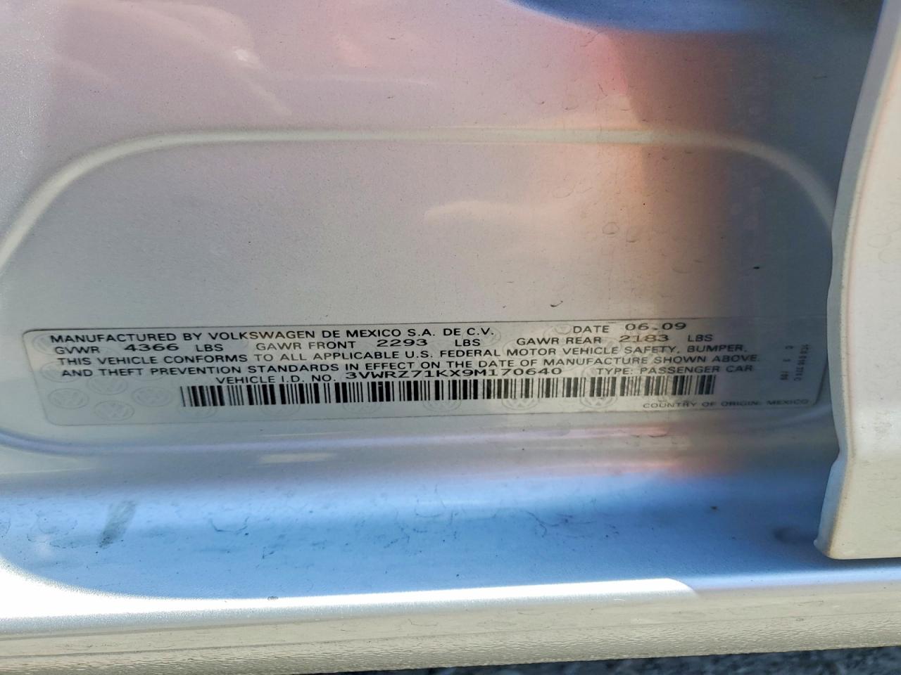 2009 Volkswagen Jetta Se Silver vin: 3VWRZ71KX9M170640