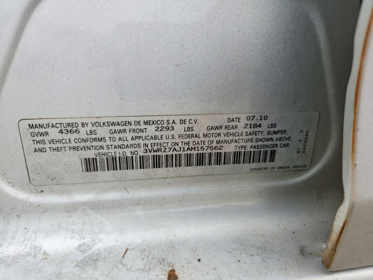 2010 Volkswagen Jetta Se Silver vin: 3VWRZ7AJ1AM157562