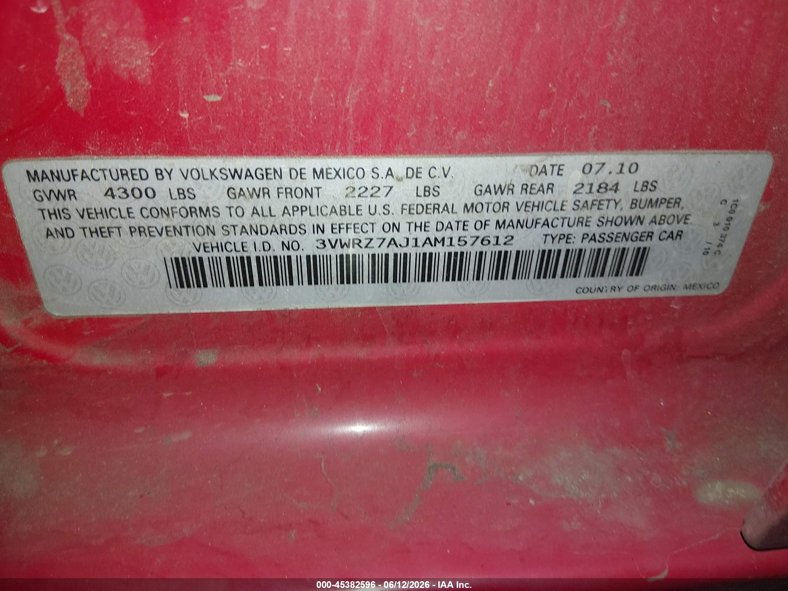 2010 Volkswagen Jetta Limited Edition Красный vin: 3VWRZ7AJ1AM157612