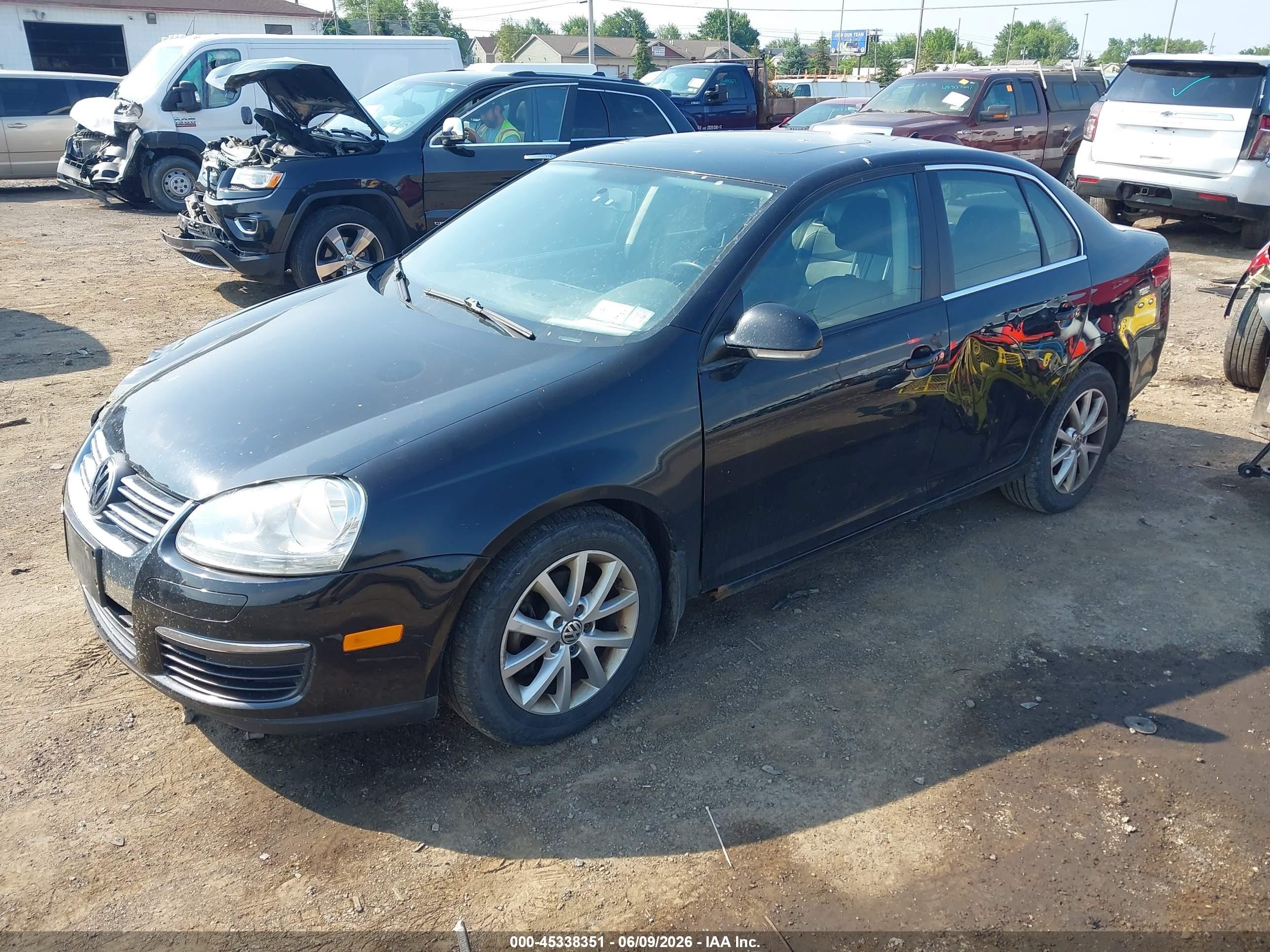 2010 Volkswagen Jetta Se Black vin: 3VWRZ7AJ2AM045532
