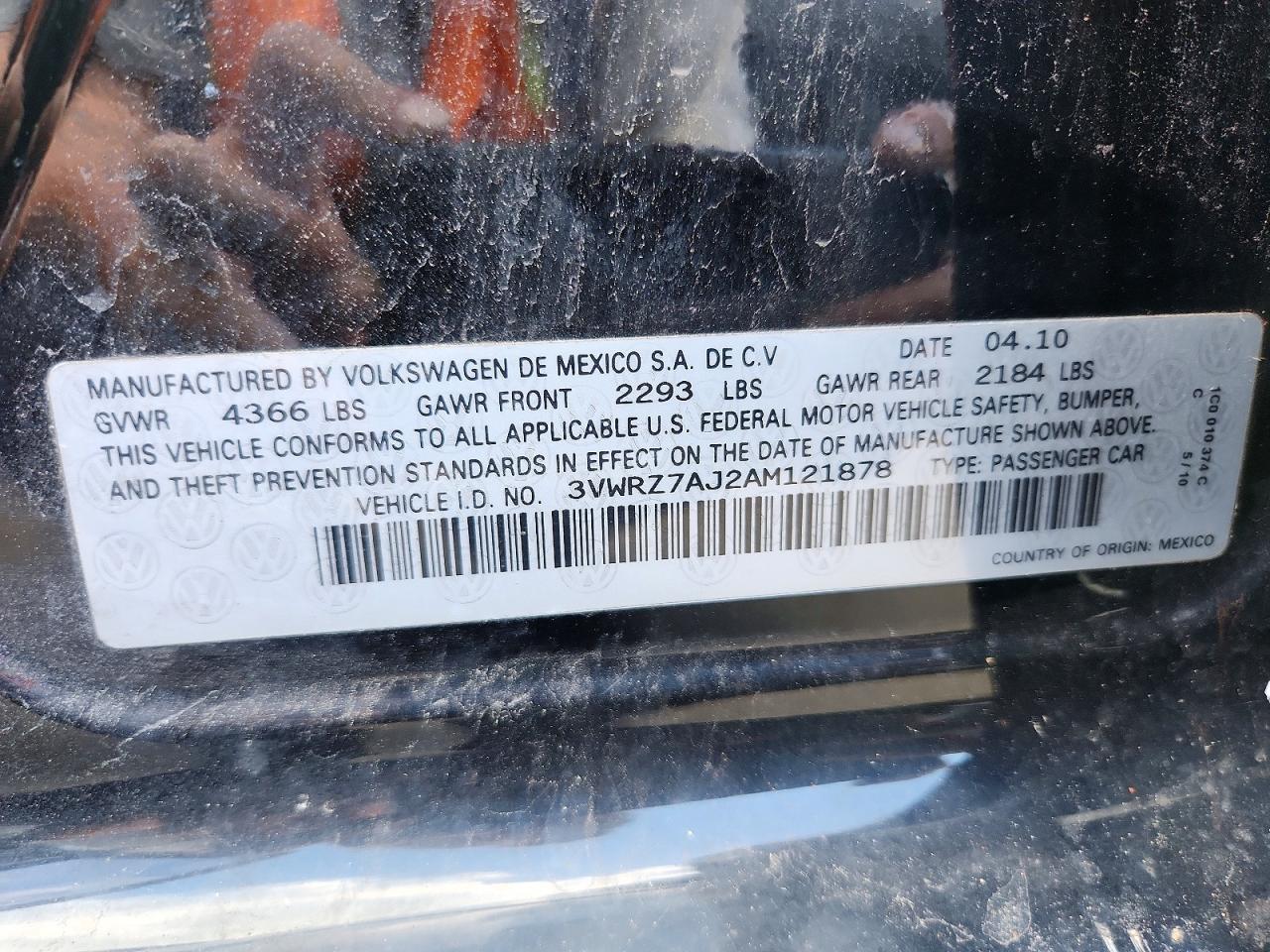 2010 Volkswagen Jetta Se Black vin: 3VWRZ7AJ2AM121878