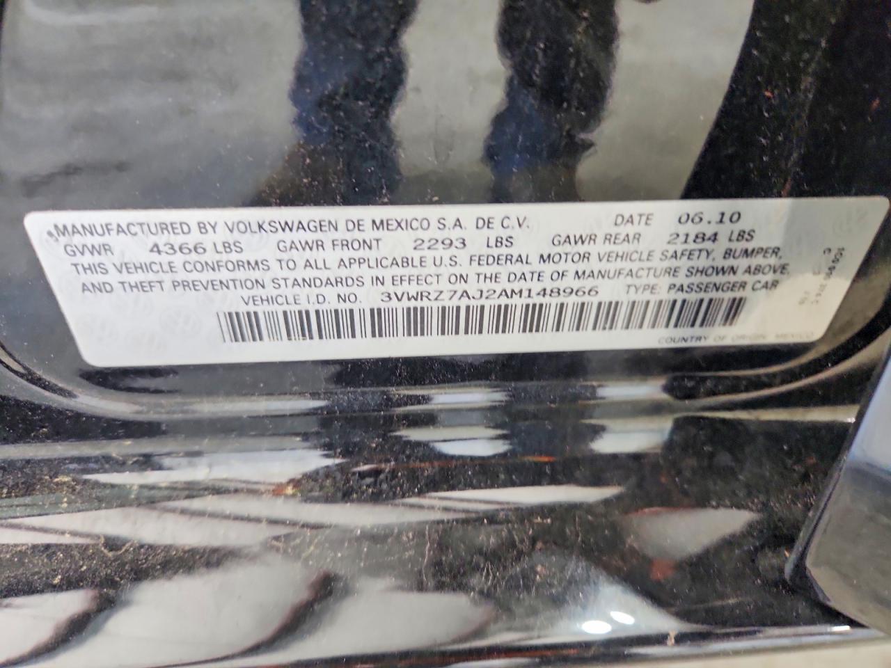 2010 Volkswagen Jetta Se Черный vin: 3VWRZ7AJ2AM148966