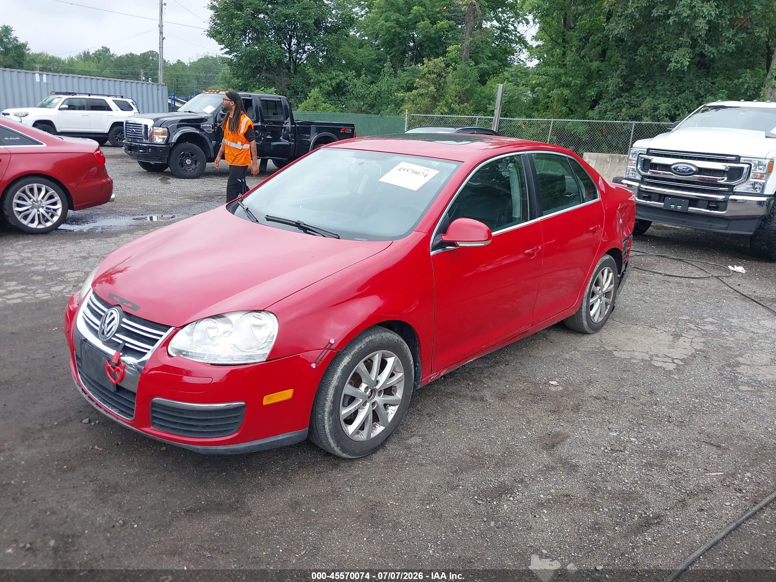 2010 Volkswagen Jetta Se Red vin: 3VWRZ7AJ3AM054322