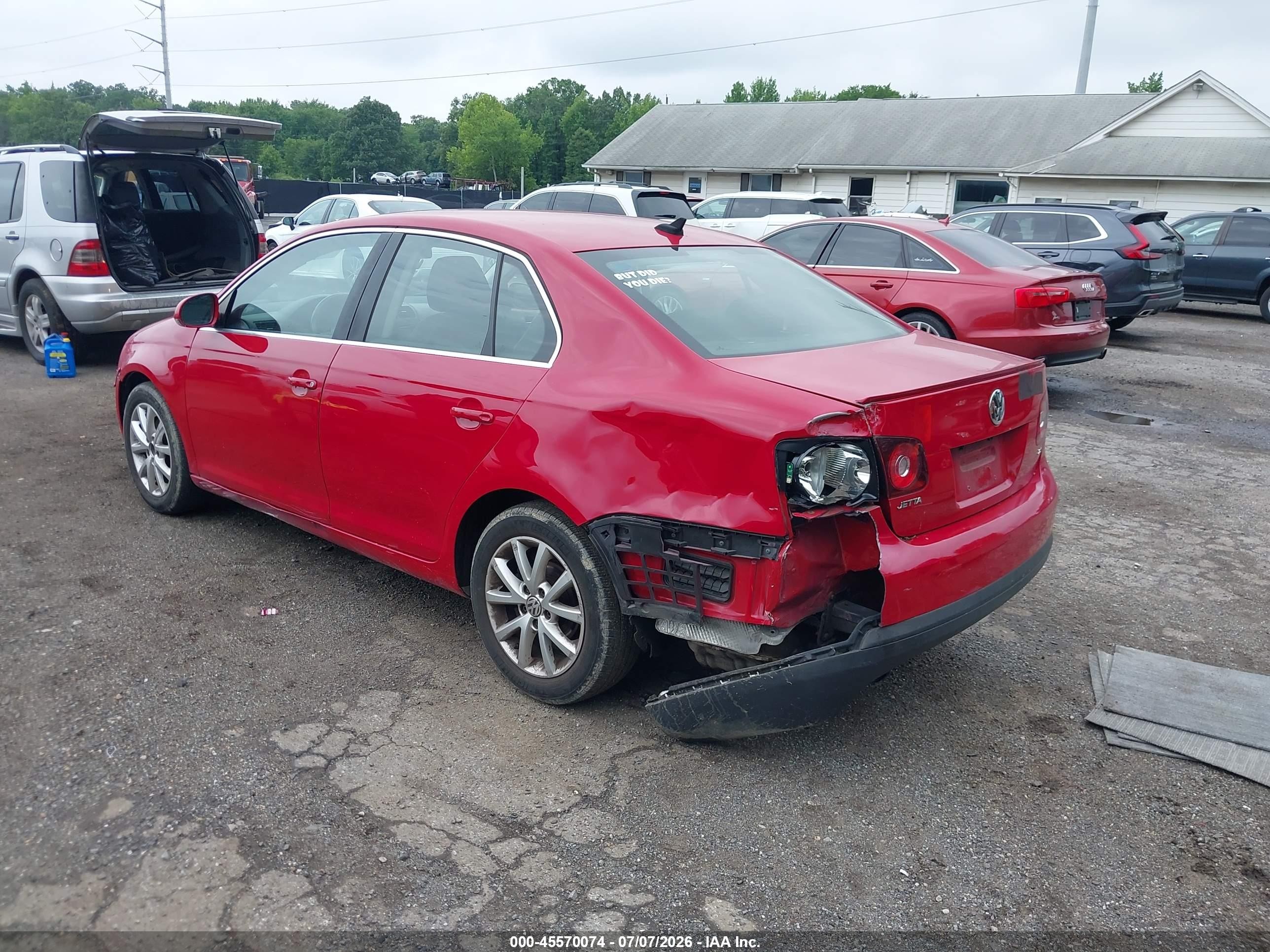 2010 Volkswagen Jetta Se Red vin: 3VWRZ7AJ3AM054322