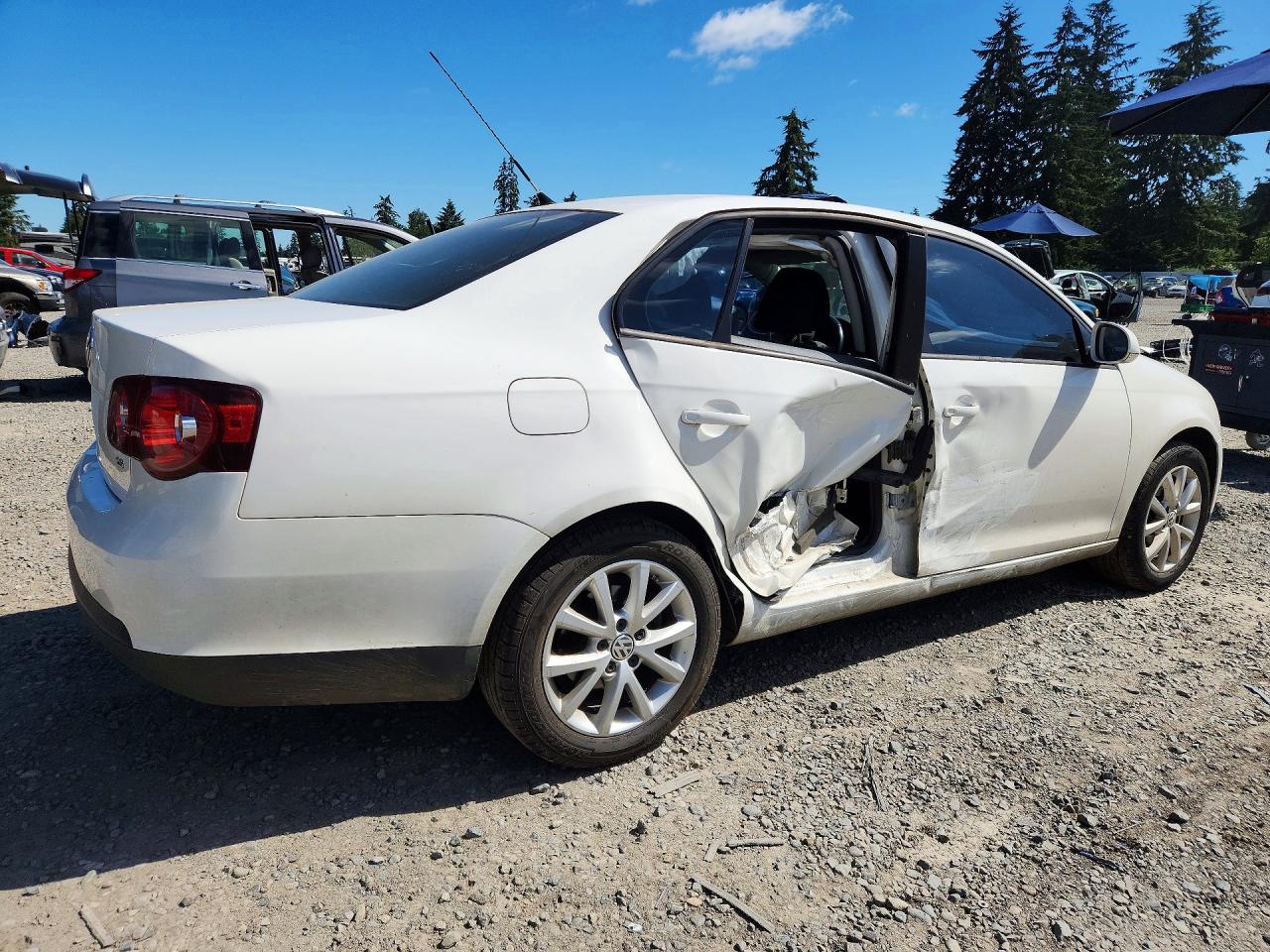 2010 Volkswagen Jetta Se White vin: 3VWRZ7AJ4AM111191