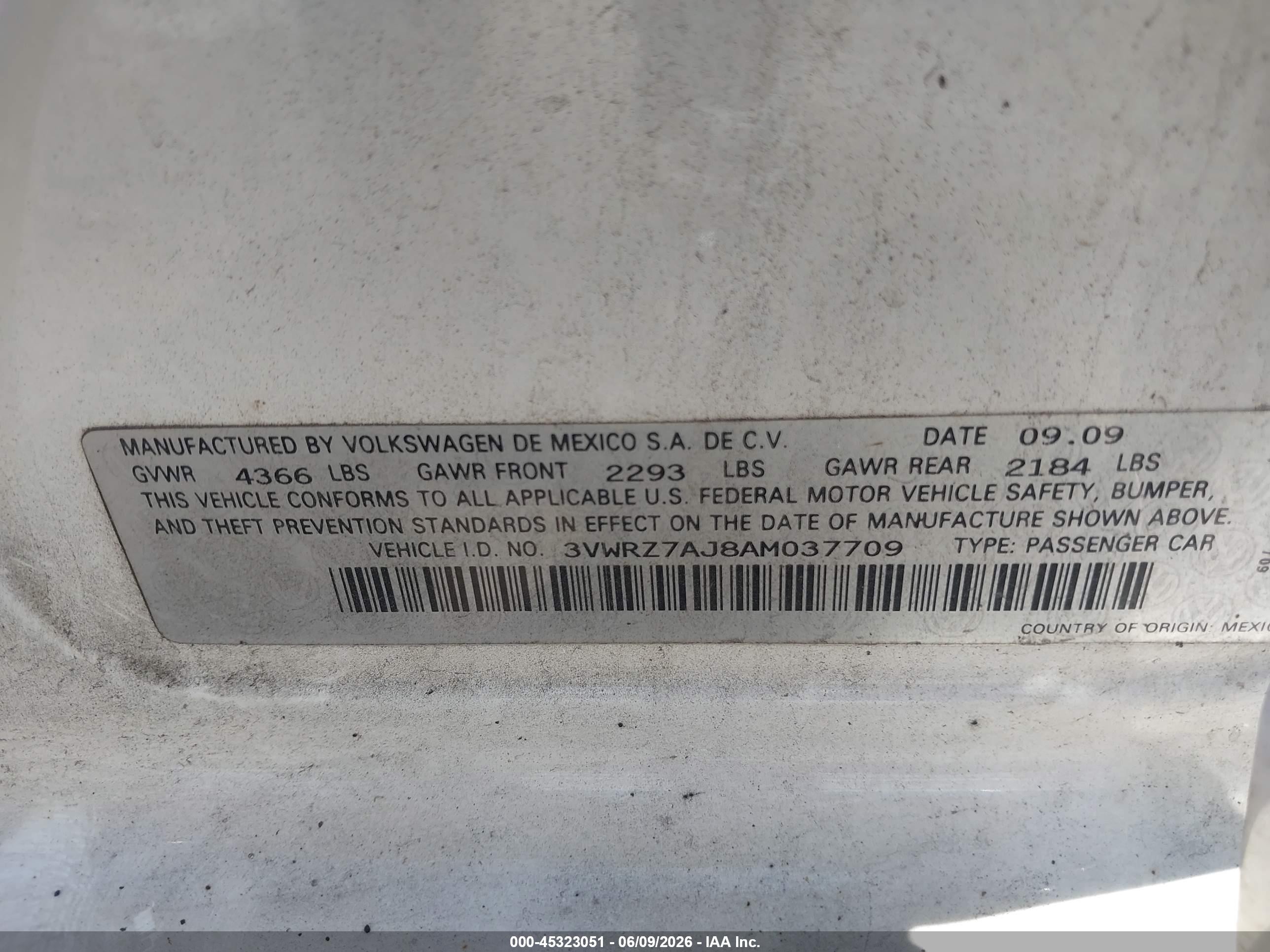 2010 Volkswagen Jetta Se White vin: 3VWRZ7AJ8AM037709