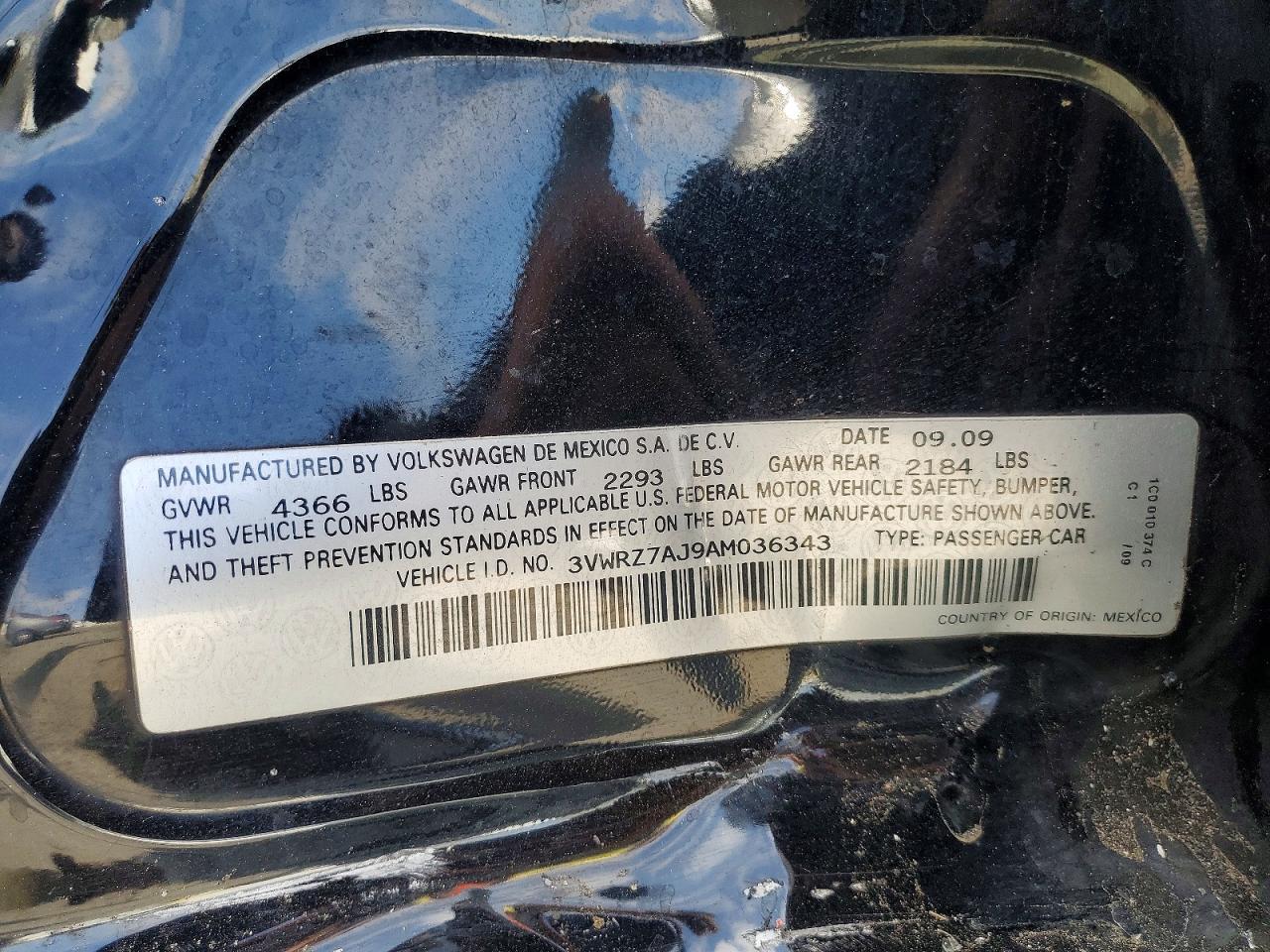 2010 Volkswagen Jetta Se Черный vin: 3VWRZ7AJ9AM036343