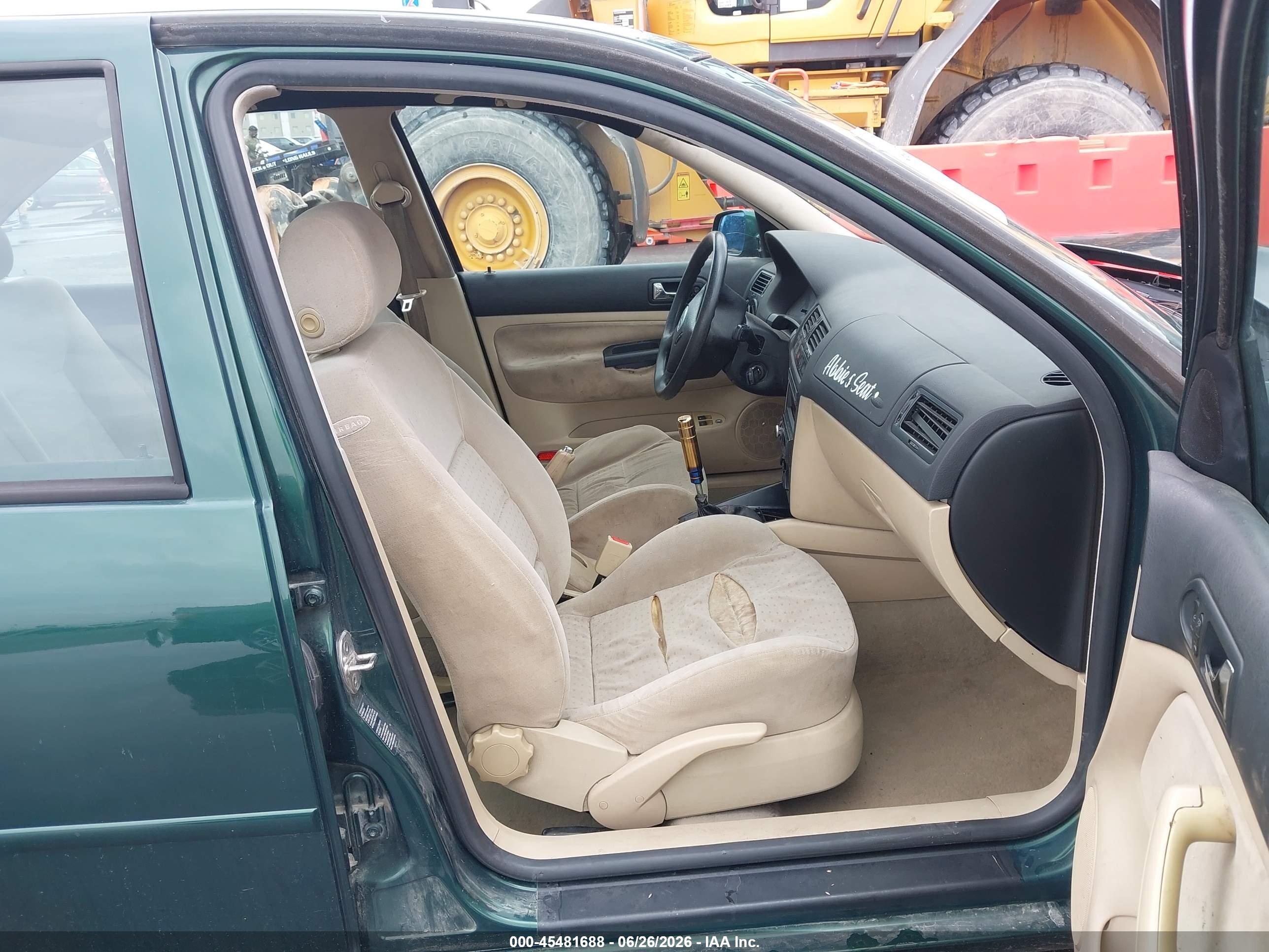 2000 Volkswagen Jetta Gls Зеленый vin: 3VWSA29M6YM088386