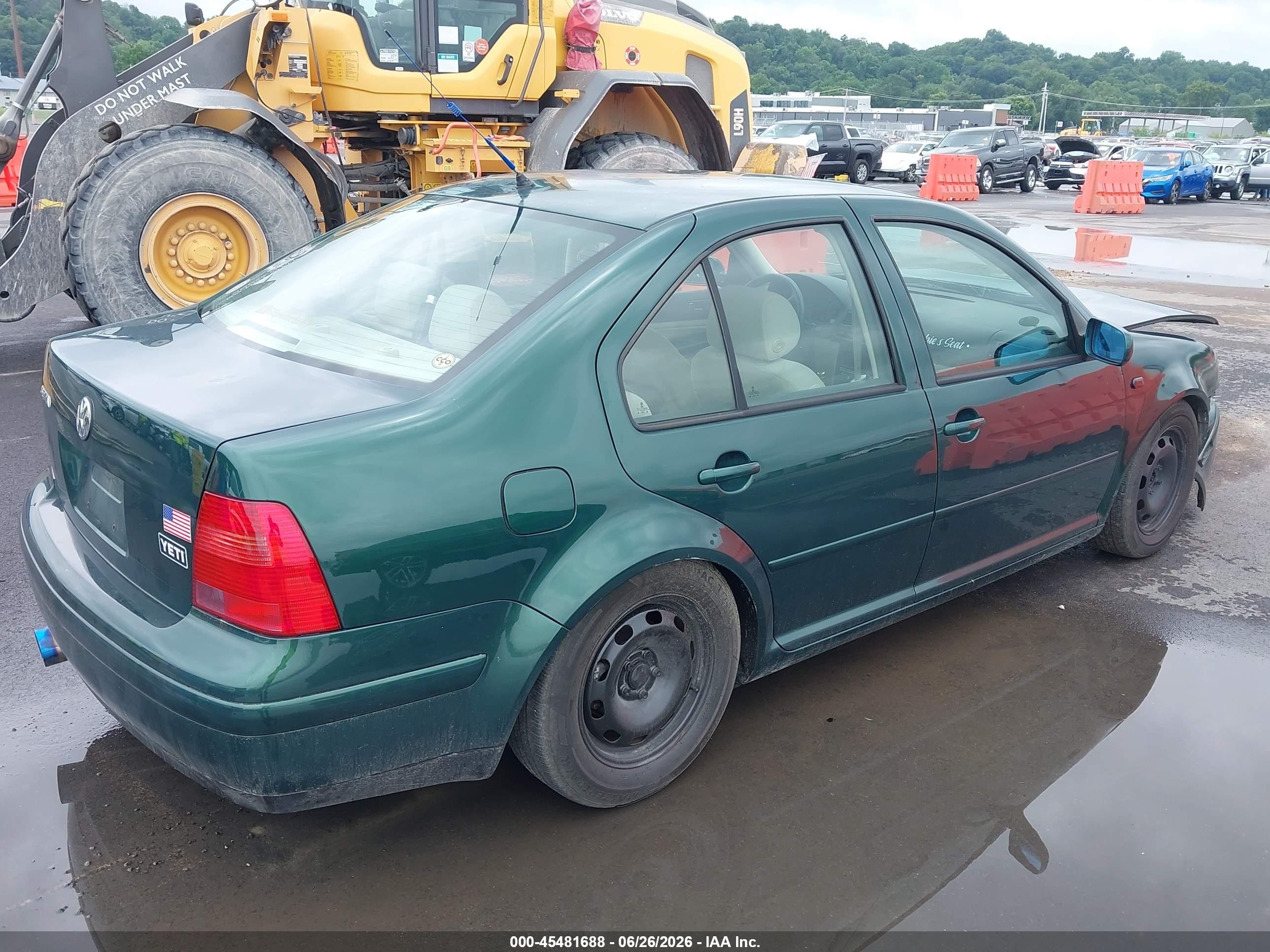 2000 Volkswagen Jetta Gls Зеленый vin: 3VWSA29M6YM088386