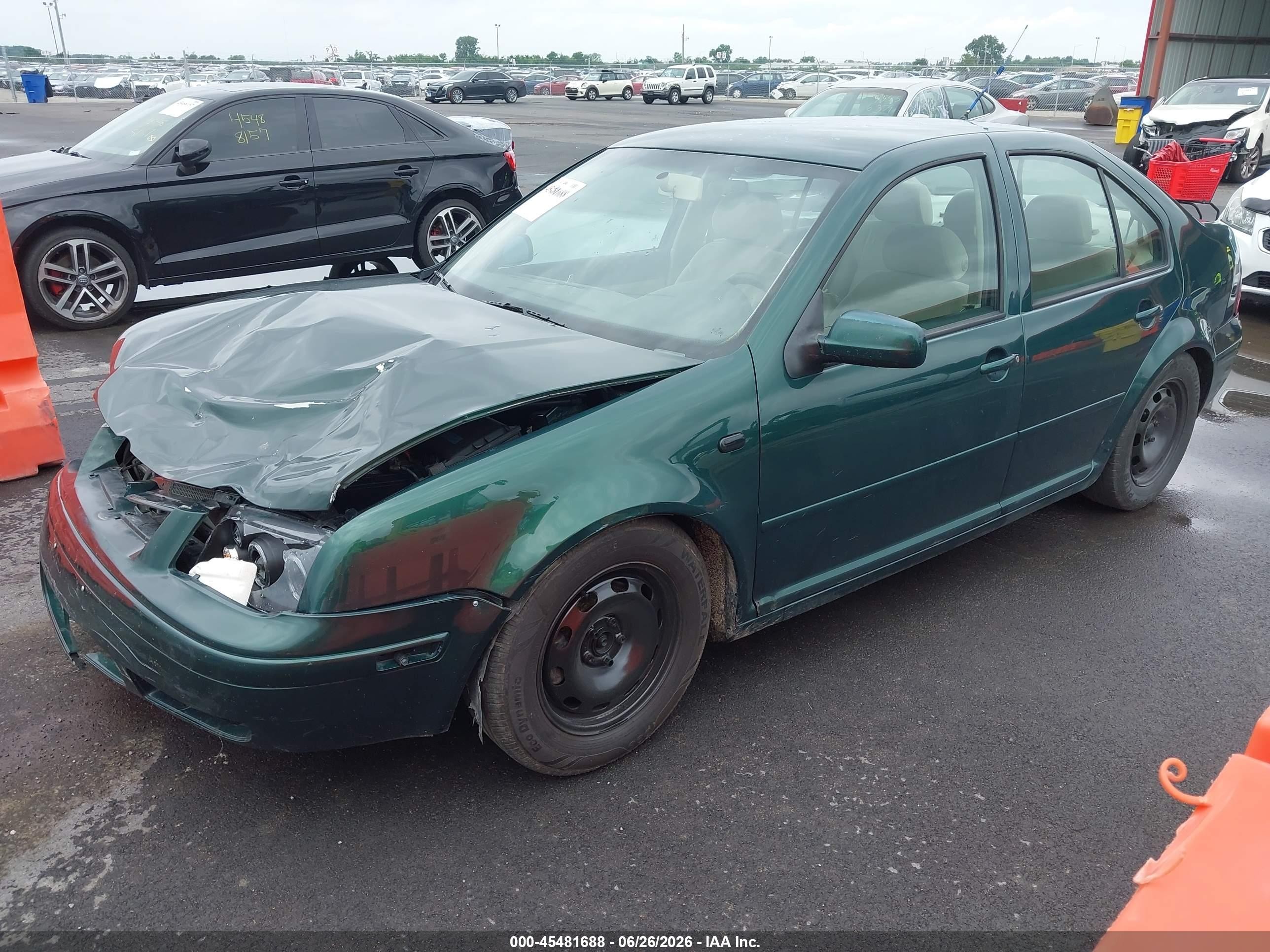 2000 Volkswagen Jetta Gls Зеленый vin: 3VWSA29M6YM088386
