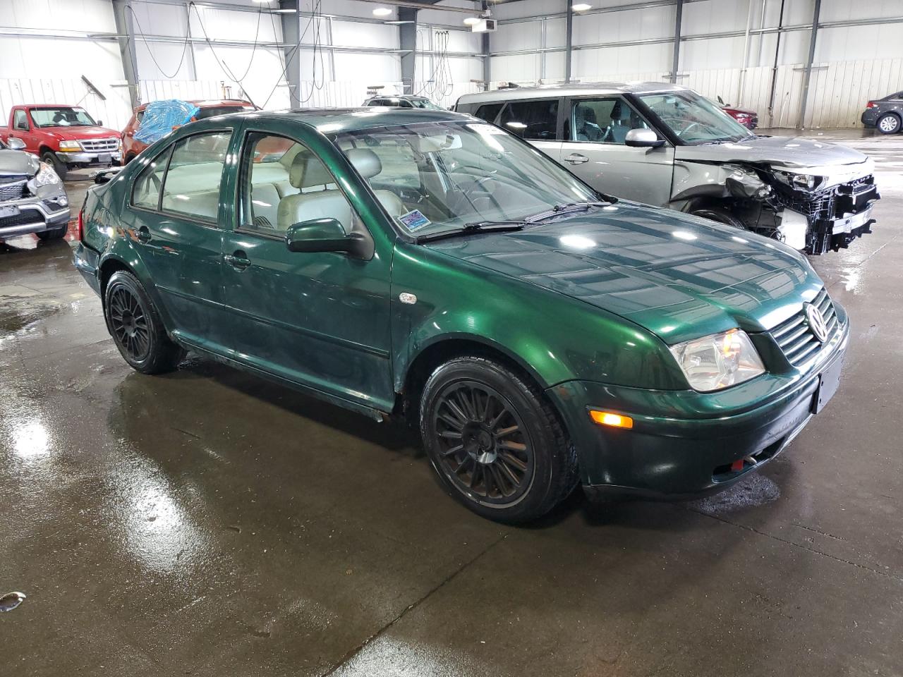 1999 Volkswagen Jetta Gls Green vin: 3VWSA29M8XM080174