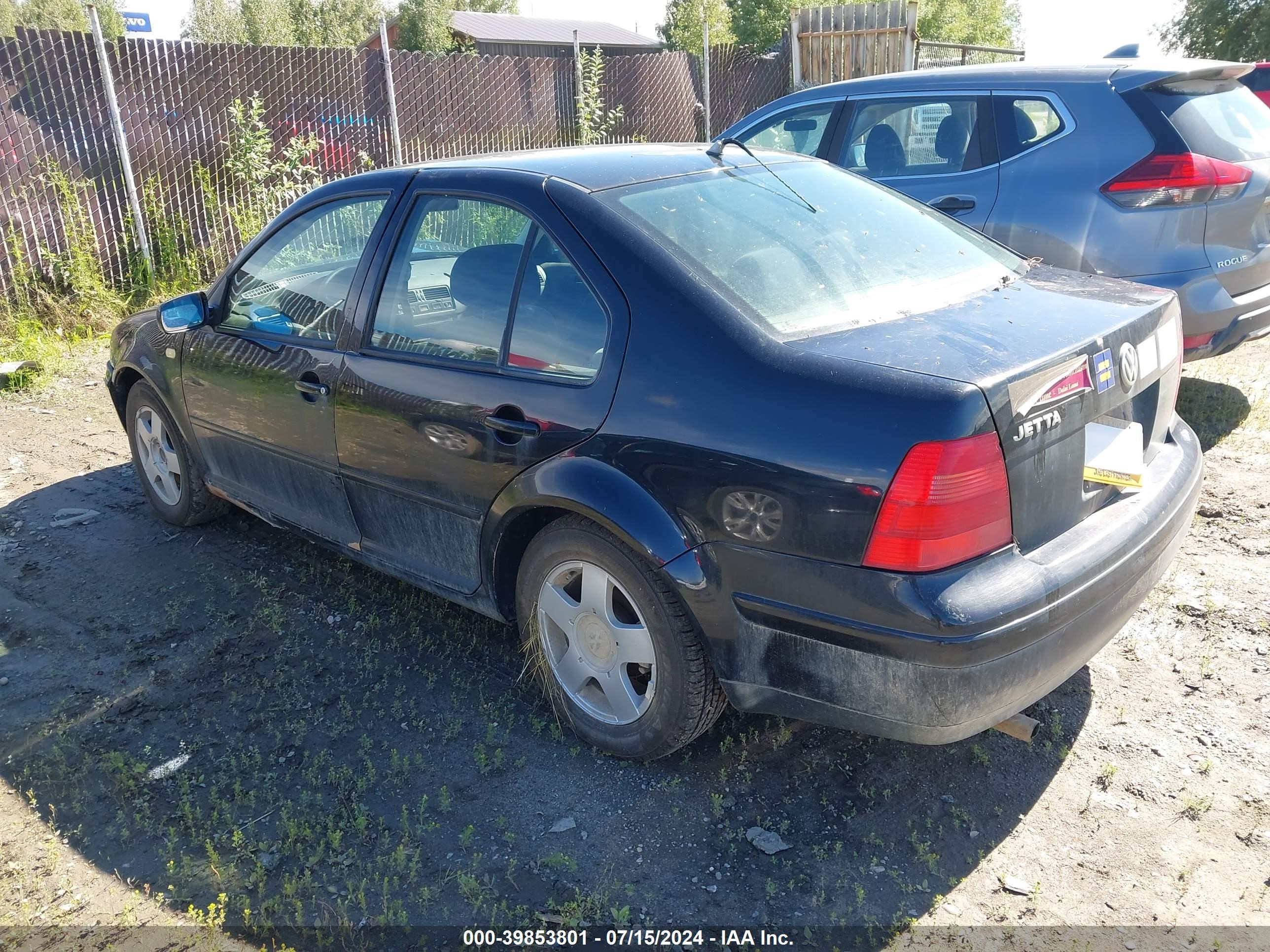 2000 Volkswagen Jetta Gls Black vin: 3VWSA29M8YM017514