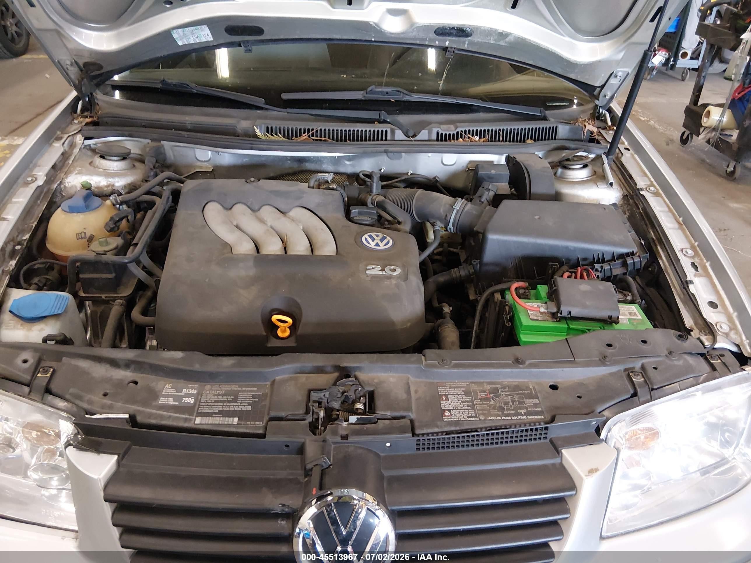 2002 Volkswagen Jetta Gls Silver vin: 3VWSB69M02M058876