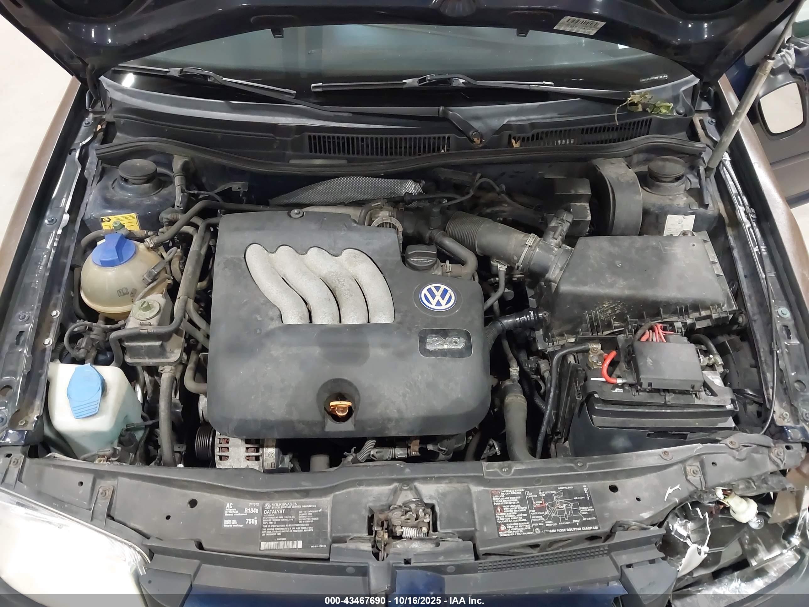 2002 Volkswagen Jetta Gls Blue vin: 3VWSB69M02M193744