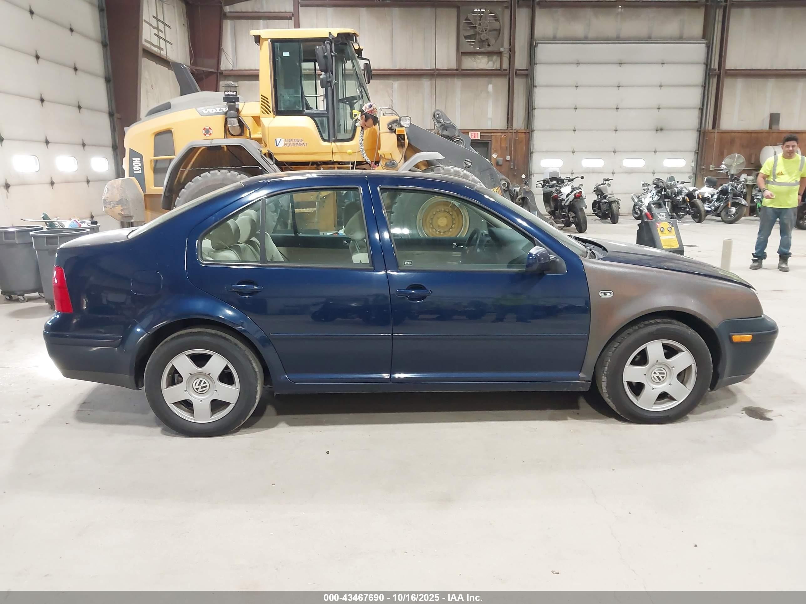 2002 Volkswagen Jetta Gls Blue vin: 3VWSB69M02M193744